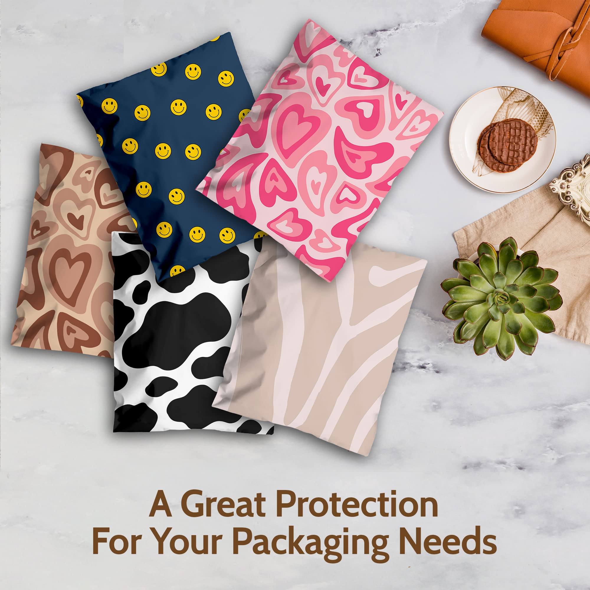 100 Pack 10x13 Poly Mailers - Durable Shipping Bags for Small Business | Waterproof Mailing Envelopes | Lightweight Packing Pouches for Ecommerce (Zebra Print) - Perfect for Shipping Clothes, Books & Small Products