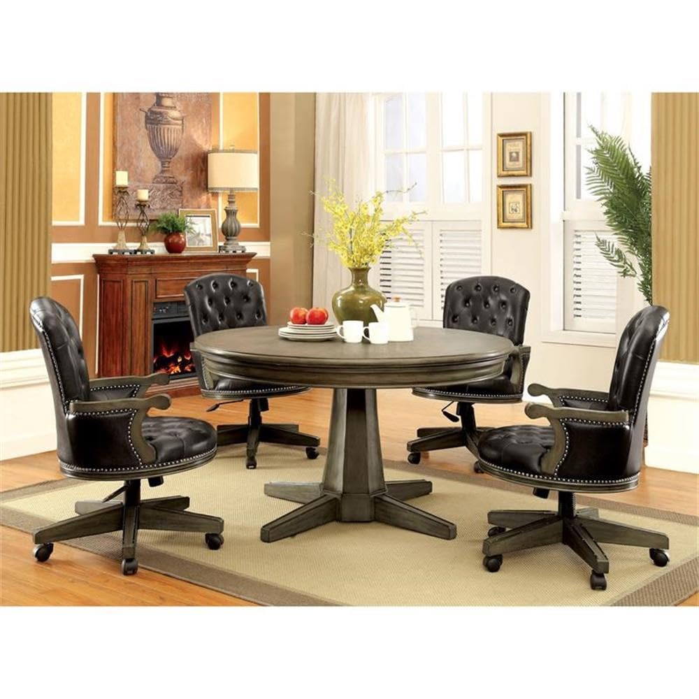 Bellamy Contemporary Adjustable Wood Gaming Chair in Gray - Ergonomic Office & Home Gaming Furniture for Comfort & Support