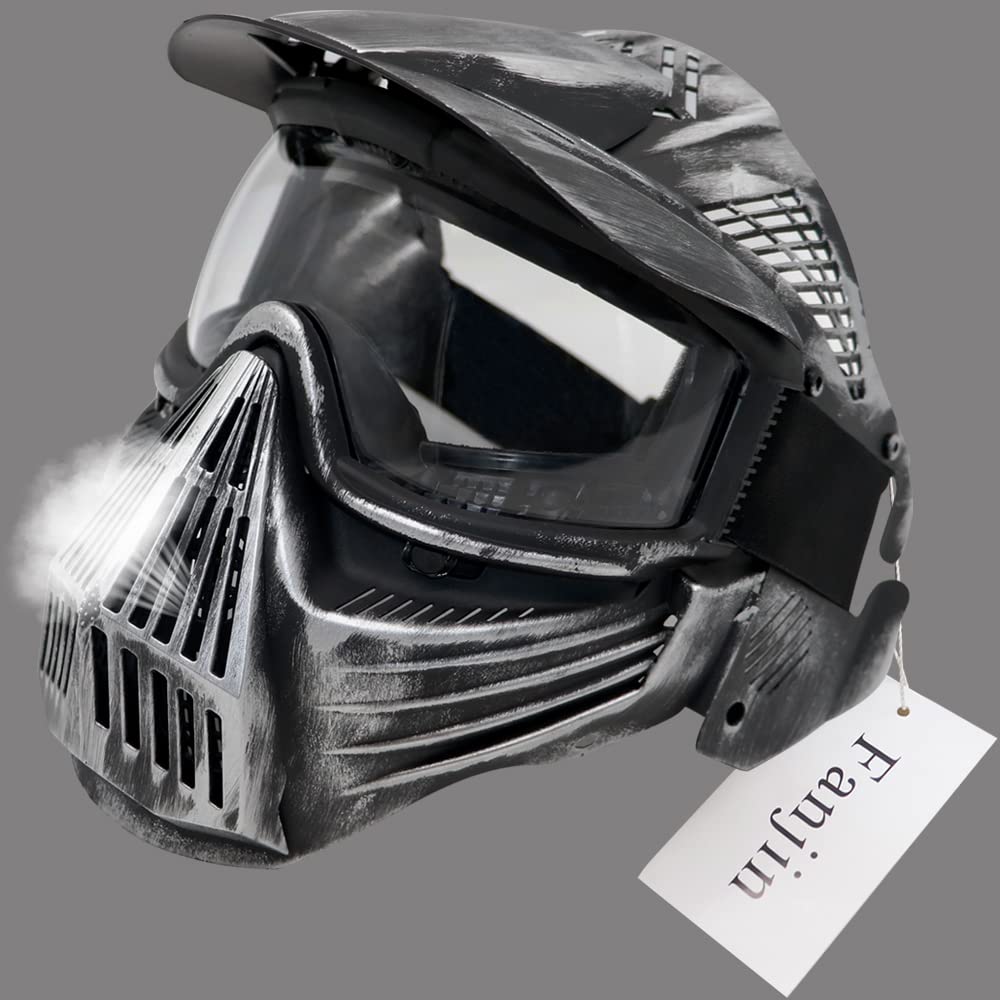 Tactical Paintball & Airsoft Full Face Mask with Impact-Resistant Goggles - Perfect for Hunting, CS Survival Games, Halloween Cosplay & Outdoor Activities