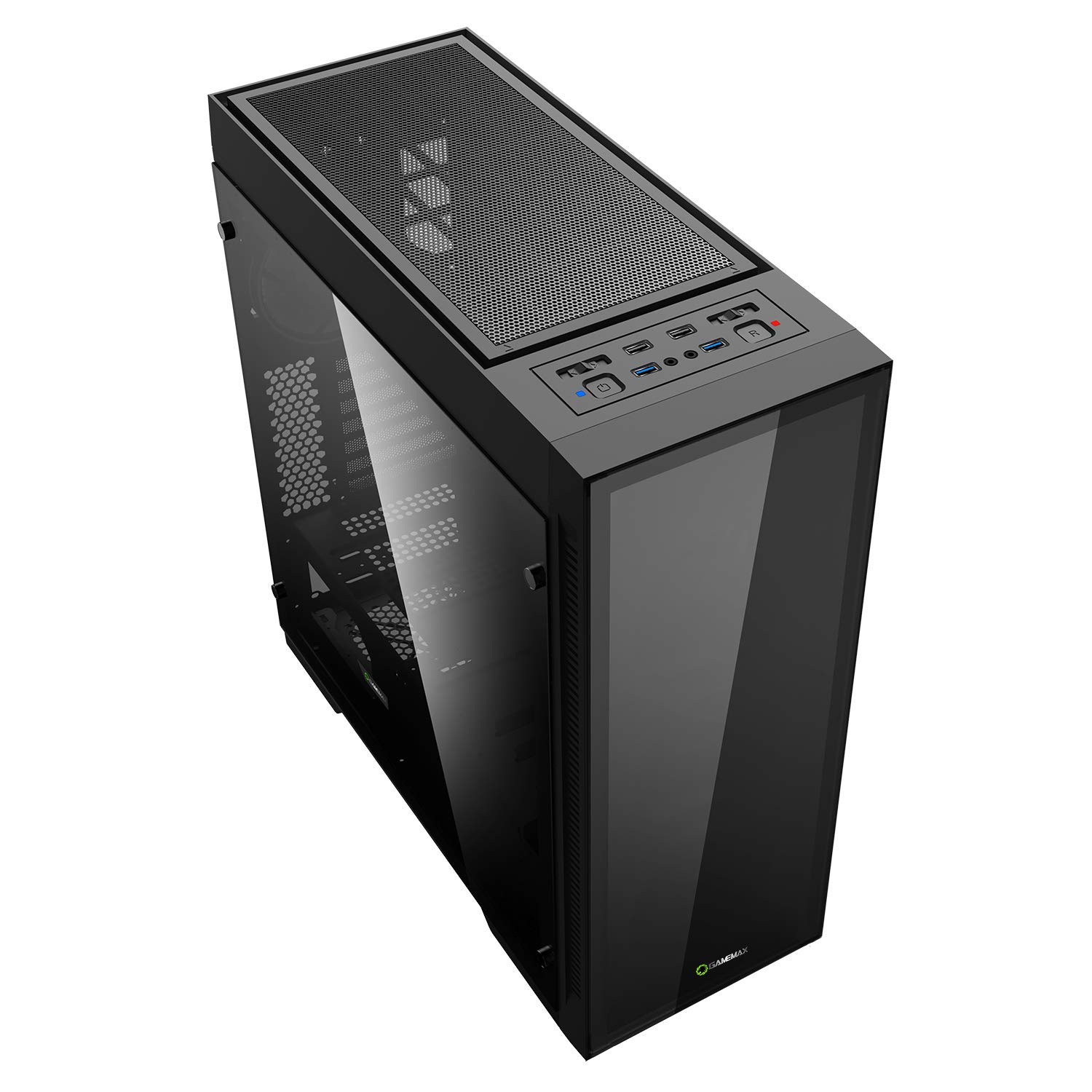 GameMax Abyss ARGB E-ATX Mid Tower PC Gaming Case - High Airflow Tempered Glass Design, RGB Lighting | Perfect for Gaming Rigs & Streaming Setups