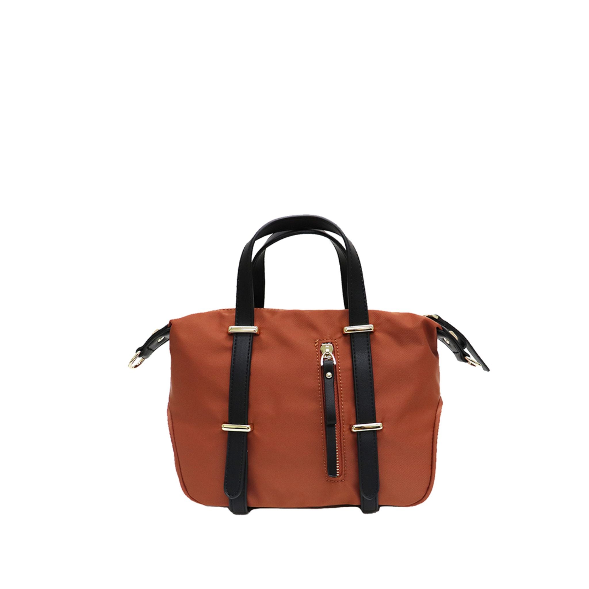 Carlo Rino Women's Orange Leather Shoulder Bag - Stylish Crossbody Purse for Work, Travel & Everyday Use
