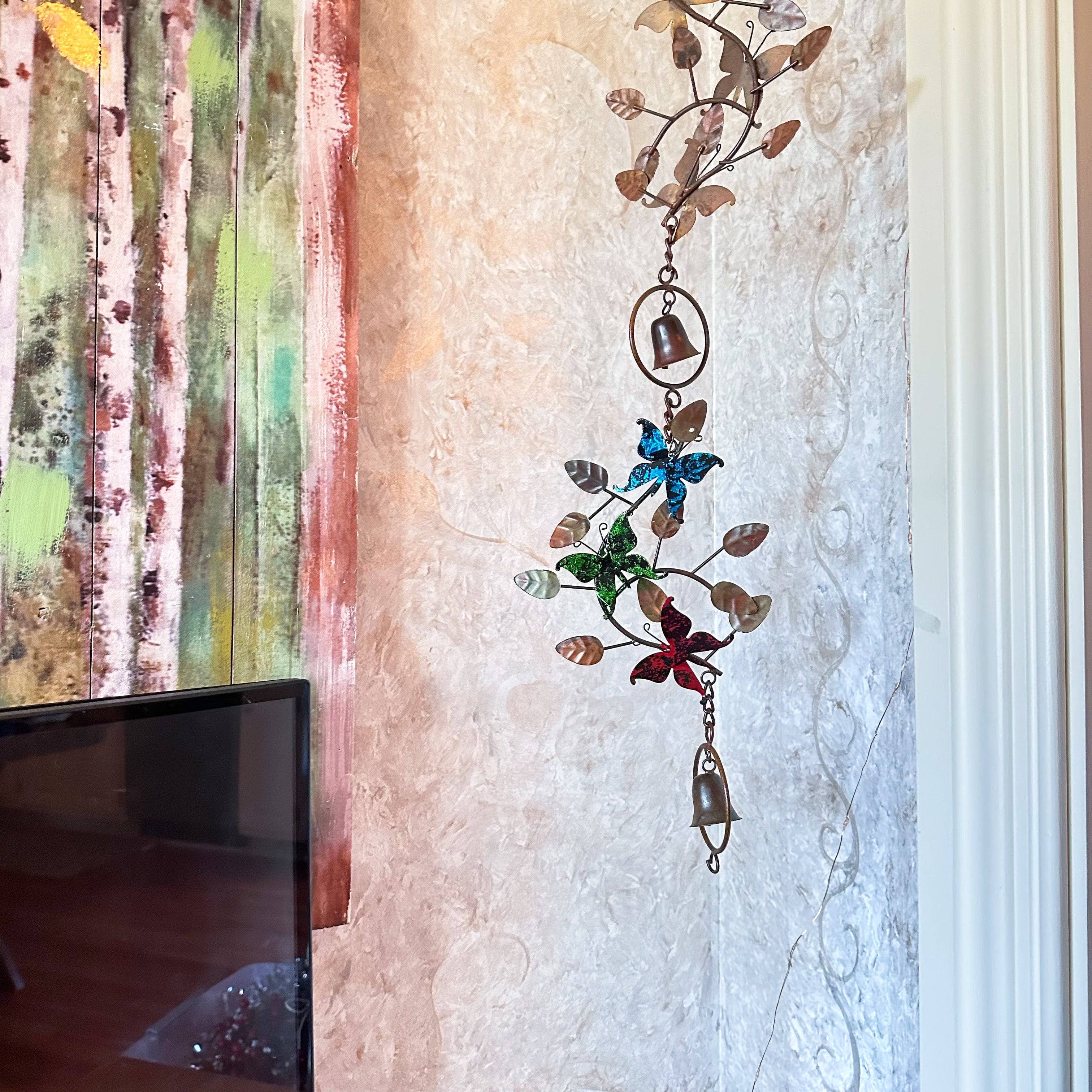 Butterflies on Branches Multi Hanging Ornament - Elegant Home Decor for Living Room, Bedroom, Nursery & Outdoor Garden Party Decorations
