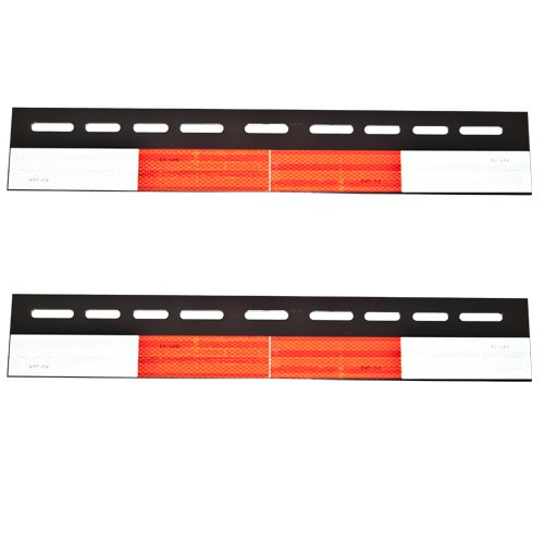 2 Pack Heavy Duty Mud Flap Retaining Straps with Reflective Tape - Durable Truck Mudflap Holders for Semi Trailers & Commercial Vehicles (Ideal for Highway Safety & Night Visibility)