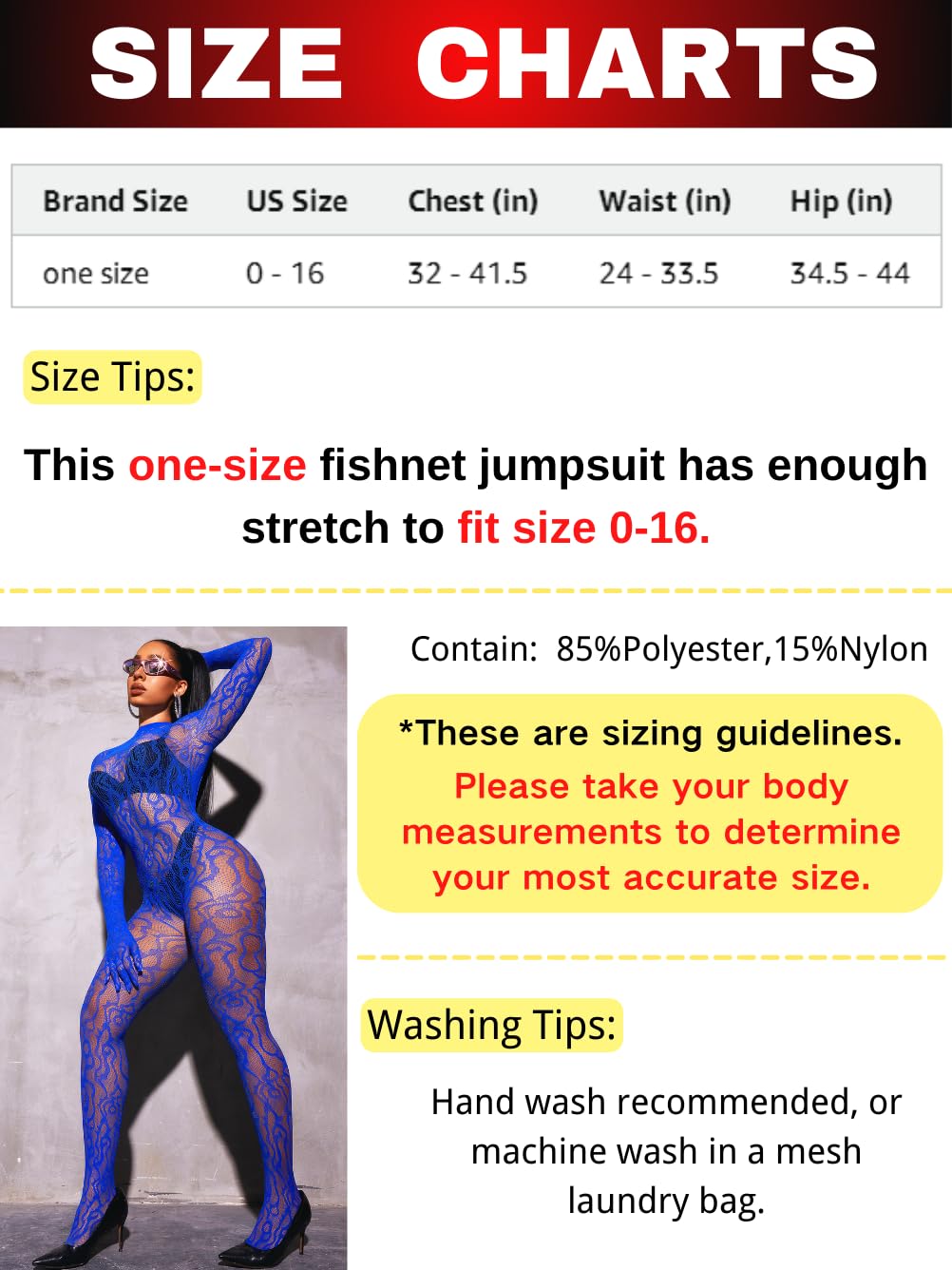 Sexy Women's Fishnet Full Bodysuit - Mesh Lace Jumpsuit for Rave, Glow Party & Halloween Costume | Body Stocking for Nightclub, Cosplay & Festive Outfits
