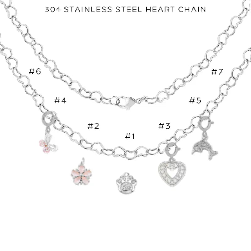 Charm Necklace with Assorted Charms - Elegant Layering Jewelry for Women | Perfect for Gifts, Parties & Everyday Wear