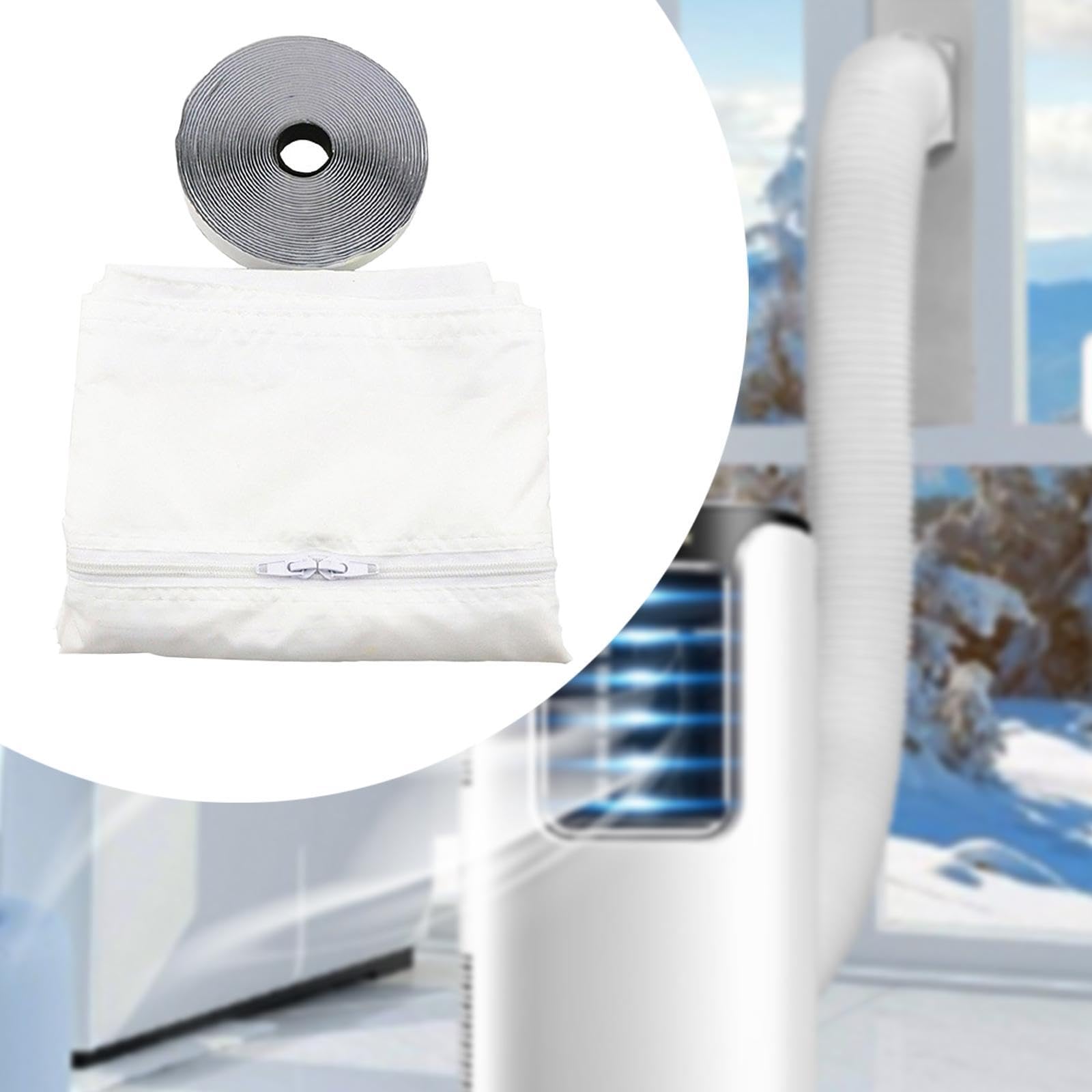 Portable Air Conditioner Window Door Seal Kit - 5Meter Single Hole Zip Sealing Cloth for AC Units | Perfect for Home, Office & RV Cooling Solutions