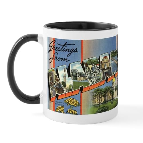 White/Black Inside - Greetings From Alabama Mug