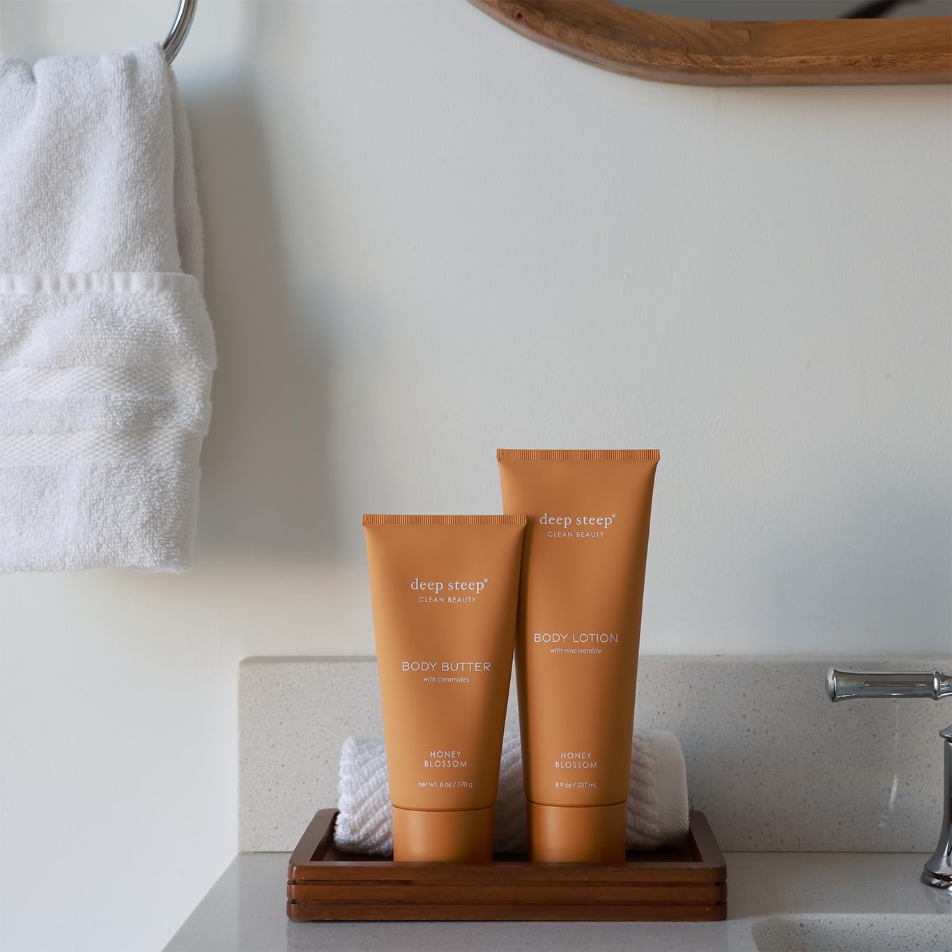 Deep Steep Honey Blossom Body Lotion - Moisturizing & Nourishing Dry Skin - Natural & Organic Ingredients - Perfect for Daily Hydration & Spa-Like Self Care at Home