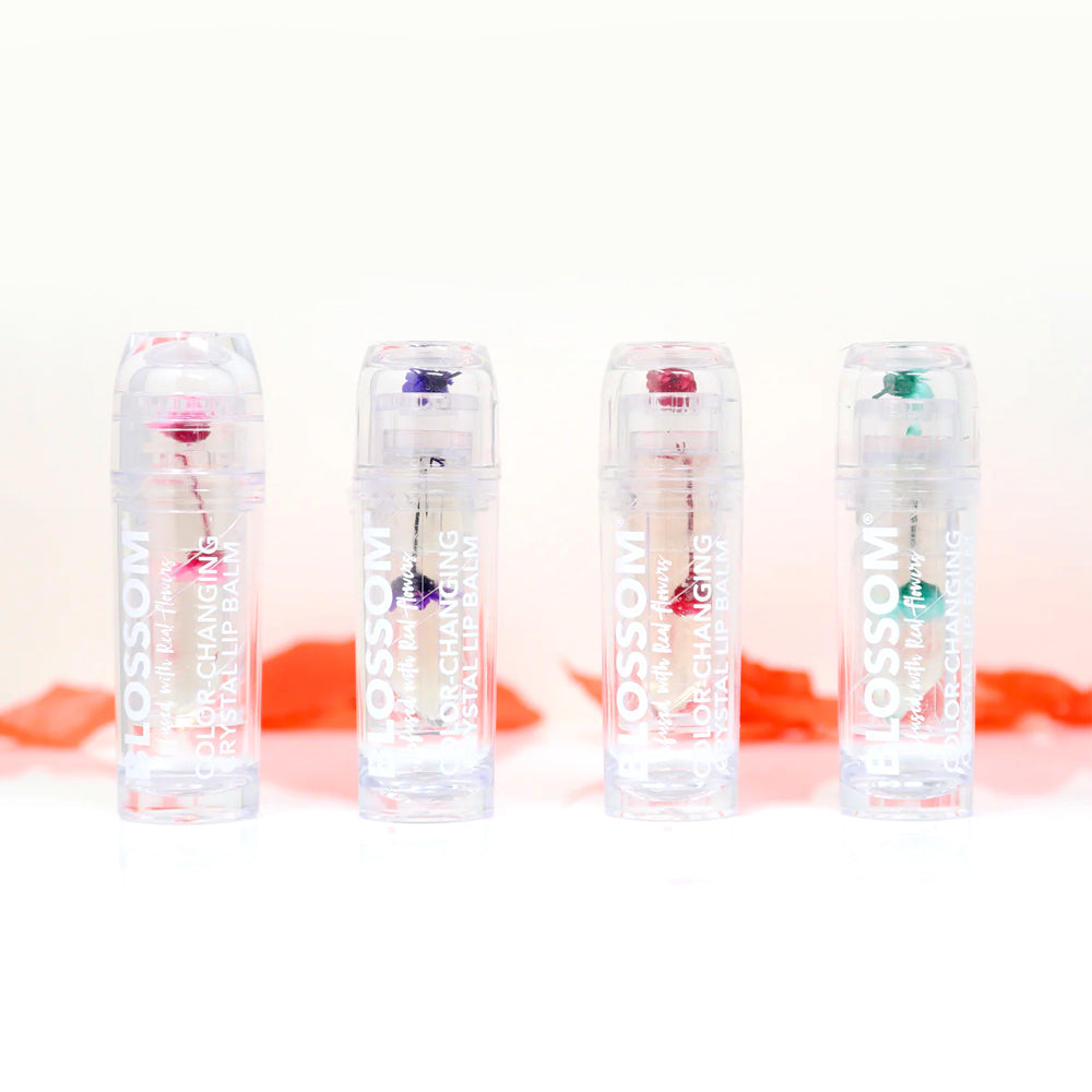 Blossom Color Changing Crystal Lip Balm & Gloss - 2 Pack (3g Each) | Hydrating, Moisturizing, Natural Lip Care for Daily Use & Special Occasions