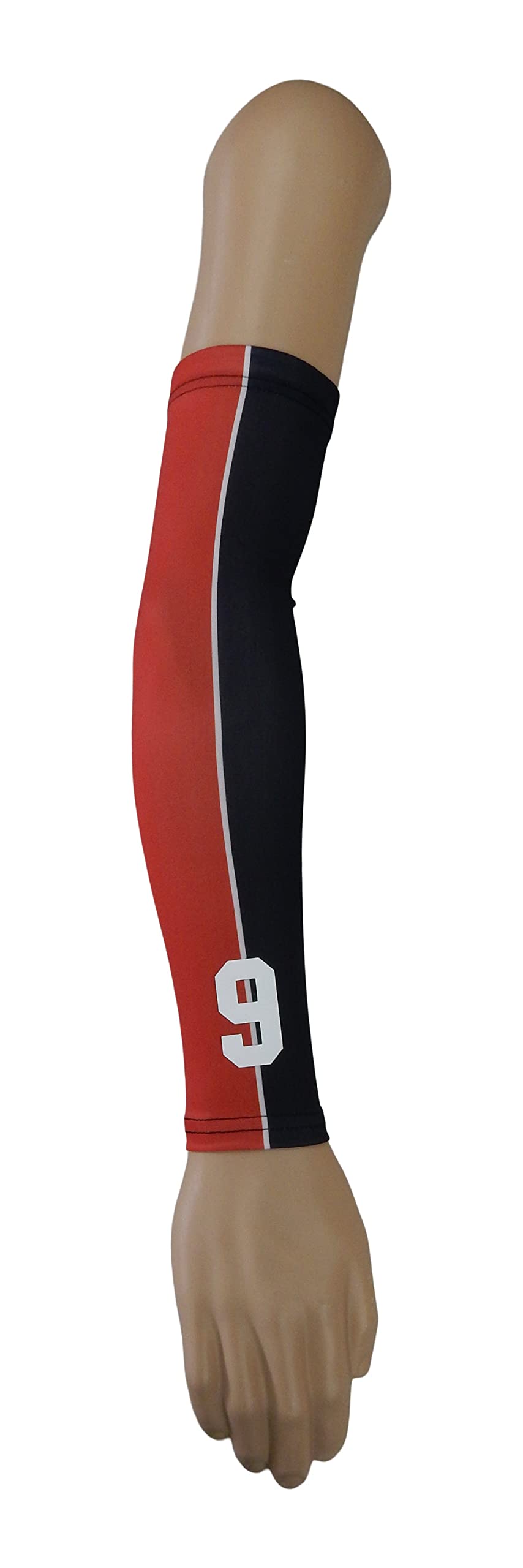 Custom Moisture-Wicking Compression Arm Sleeves with 2-Tone Design - Personalized with Your Number or Initials - Perfect for Basketball, Running, and Outdoor Sports