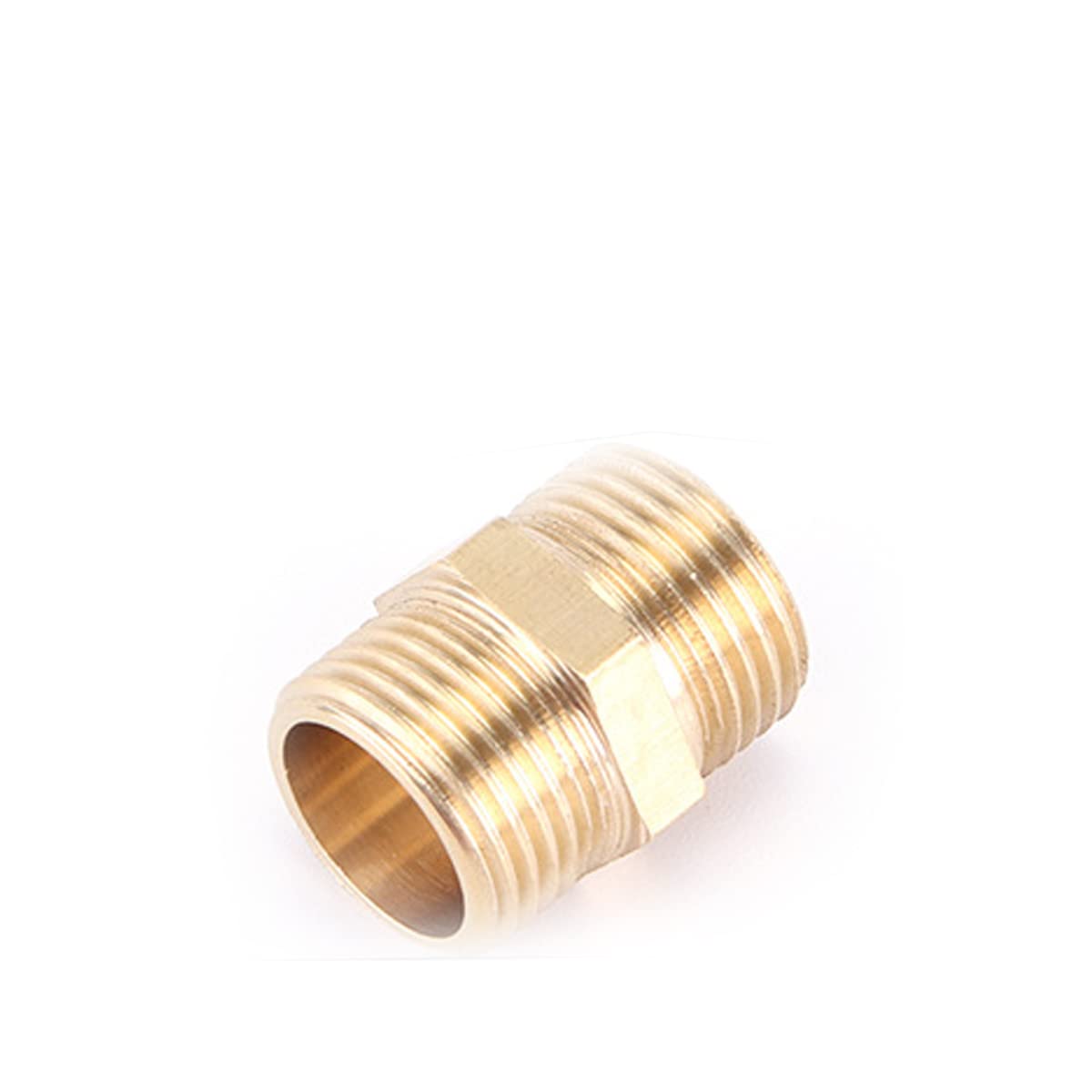 **Unifizz 1.5 Inch Brass Pipe Fitting - Double-Headed Equal-Diameter External Threaded Hose Adapter for Water, Fuel, Air, Oil & Gas (4 PCS) - Ideal for Plumbing, Pneumatics & Industrial Applications**