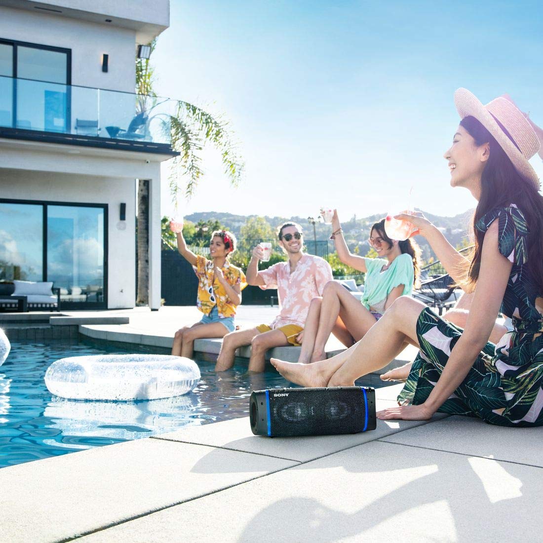 Sony SRS-XB33 Wireless Bluetooth Speaker - Portable, Waterproof, Extra Bass, 24H Battery - Perfect for Outdoor, Beach, Pool & Travel - Shipped from Japan