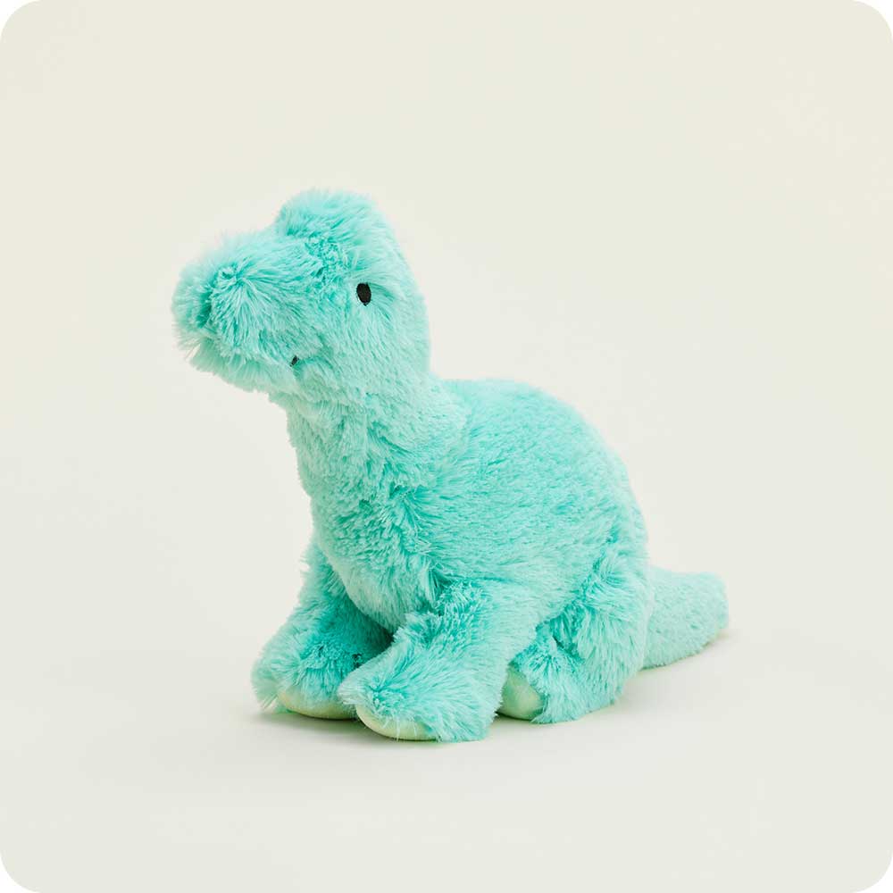 Teal Long Neck Dinosaur Warmies - Soft Plush Heating Pad for Kids & Adults | Microwaveable Warmable Stuffed Animal | Perfect for Stress Relief, Anxiety, and Cold Weather Comfort