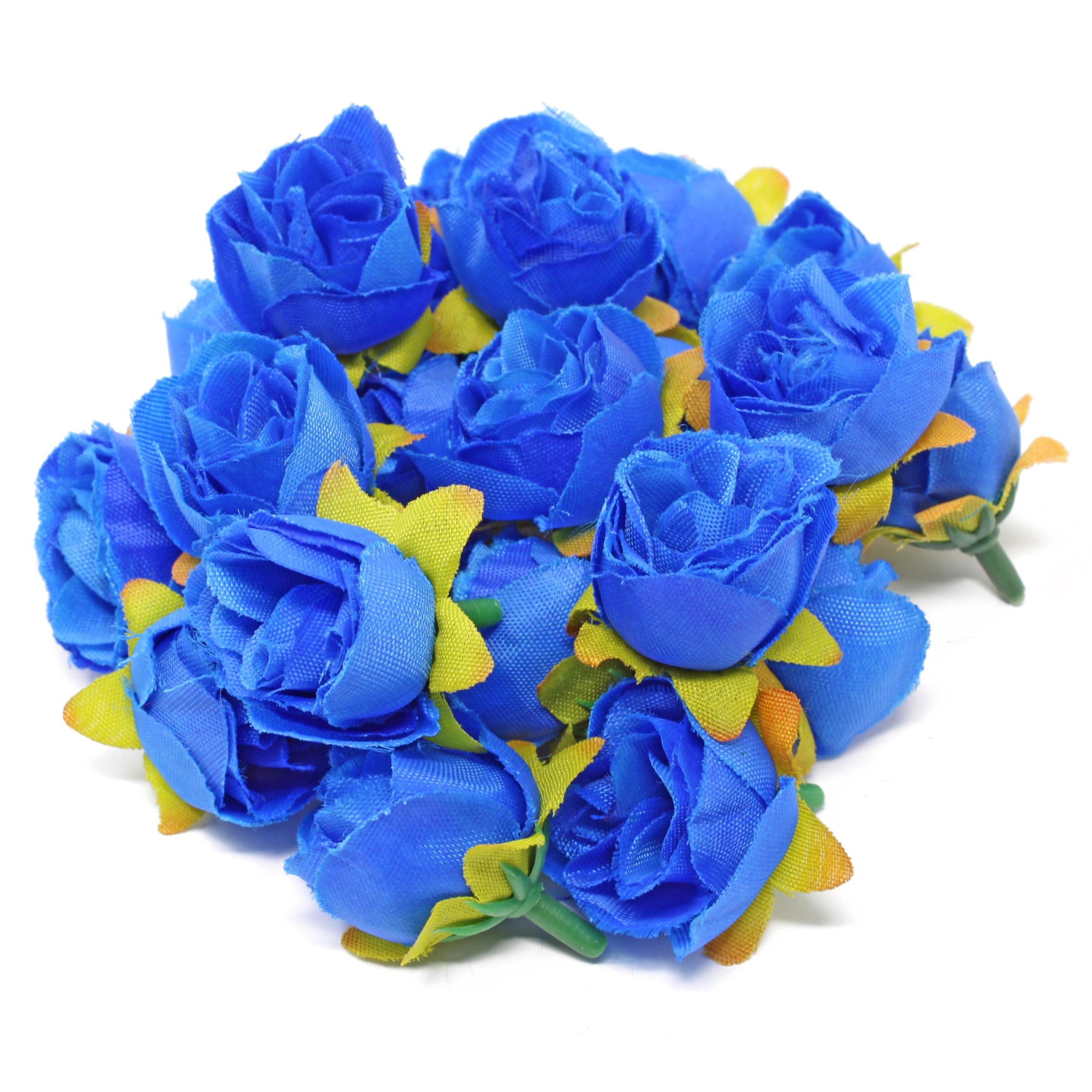 Royal Blue Silk Rose Buds - Pack of 50 Artificial Flowers for Home Decor, Wedding Centerpieces, DIY Crafts, and Floral Arrangements