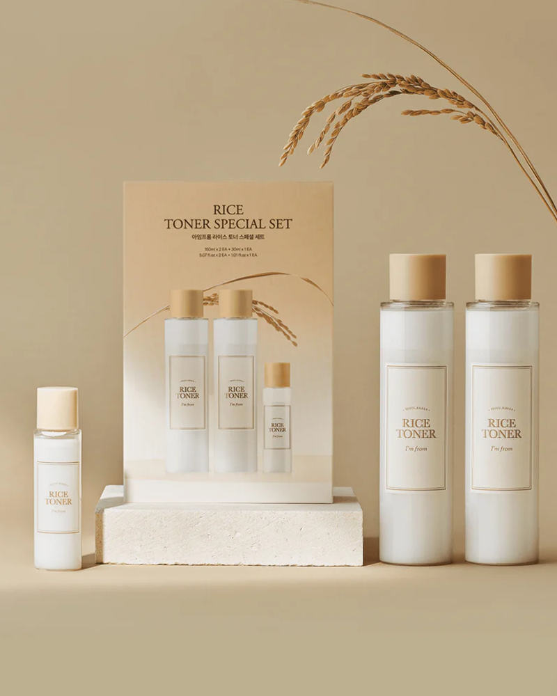 I'm From Rice Toner Special Set - Korean Skincare for Hydration & Brightening | Perfect for Dry & Dull Skin Care Routine
