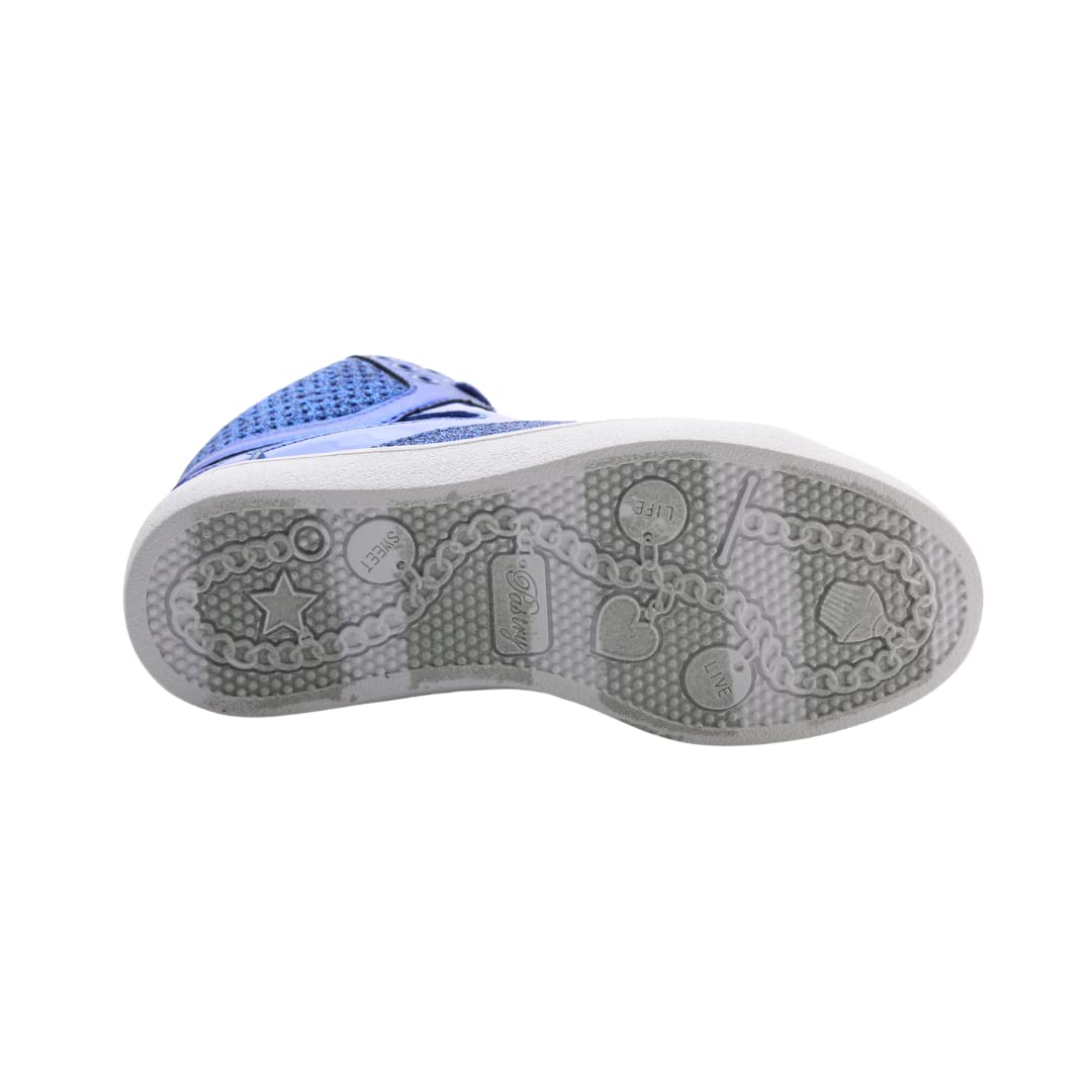 Pastry Youth Pop Tart Glitter High-Top Sneakers for Kids | Blue Sparkle Shoes Size 13 | Fun & Comfortable for School, Playdates & Everyday Wear