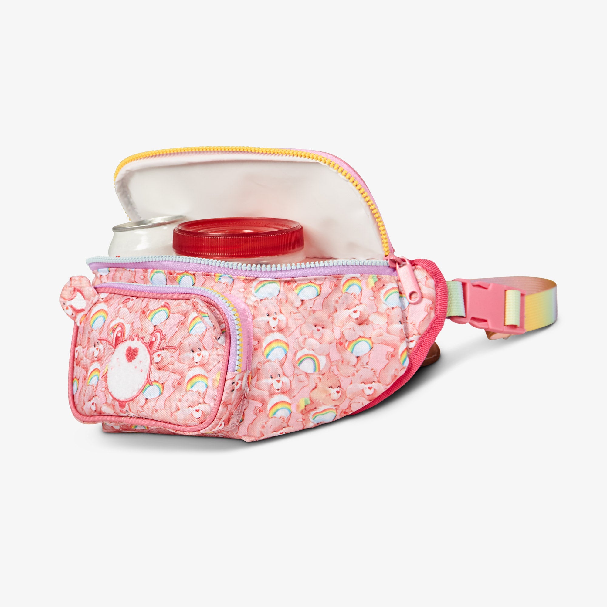 Cheer Bear Fanny Pack by The Care Bears - Cute Waist Bag for Kids & Adults - Perfect for Theme Parks, Concerts & Travel