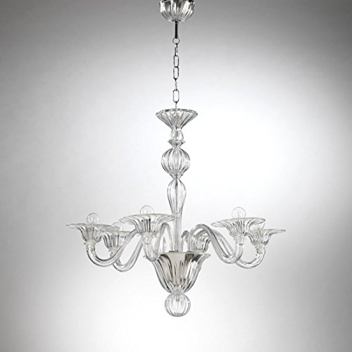 Elegant Casanova 6-Light Crystal Chandelier - Modern Dining Room Lighting Fixture for Home Decor & Luxury Interior Design