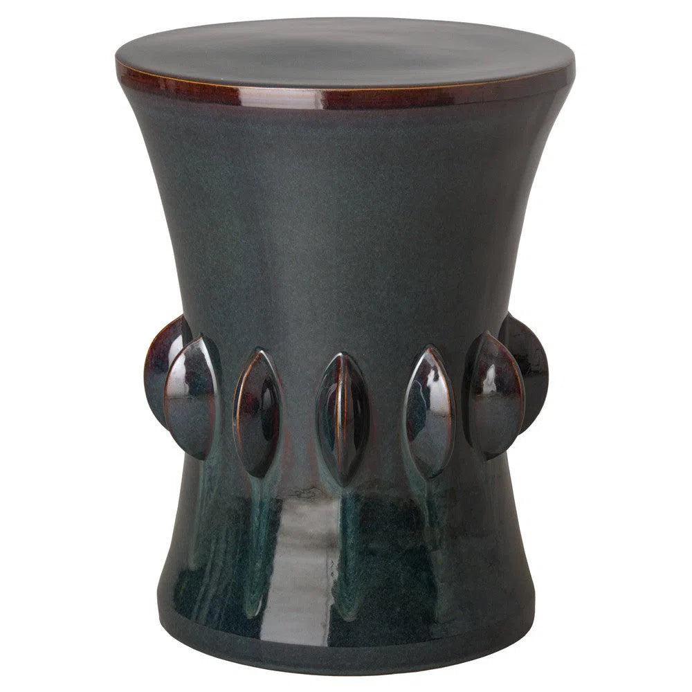 18 Inch Jewel Ceramic Outdoor Garden Stool - Waterproof Decorative Seat for Patio, Lawn & Backyard - Perfect for Outdoor Relaxation & Garden Decor