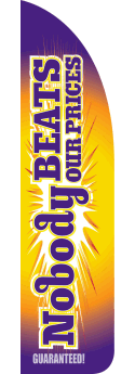 Feather Flag Banner for Sidewalk Advertising | Durable & Affordable Outdoor Flags (Flag Only) - Perfect for Storefronts, Sales Events & Grand Openings