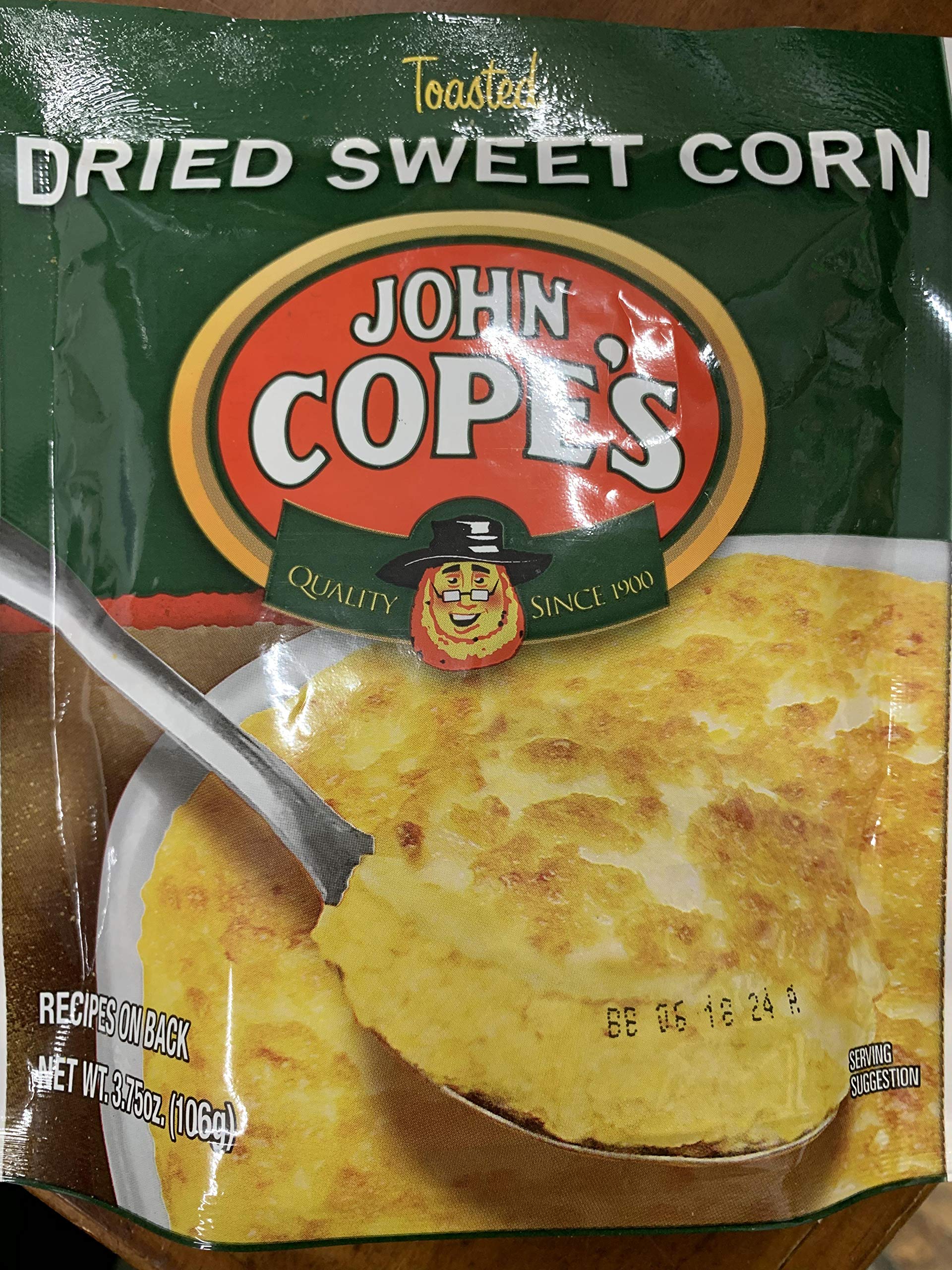John Cope's Toasted Sweet Corn - 3.75 Oz (Pack of 4) | Dried Corn for Baking, Soups & Snacks | Gourmet Corn Recipes Included | Perfect for Camping, Parties & Holiday Cooking