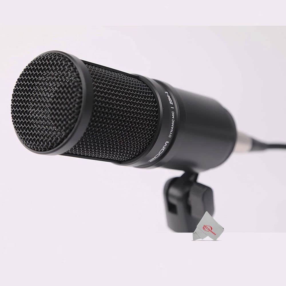 Teds Electronics ZDM-1 Professional Dynamic Microphone with TPS-4 Tabletop Tripod Stand & 30ft Pig Hog XLR Cable - Studio Recording, Podcasting & Live Streaming Bundle
