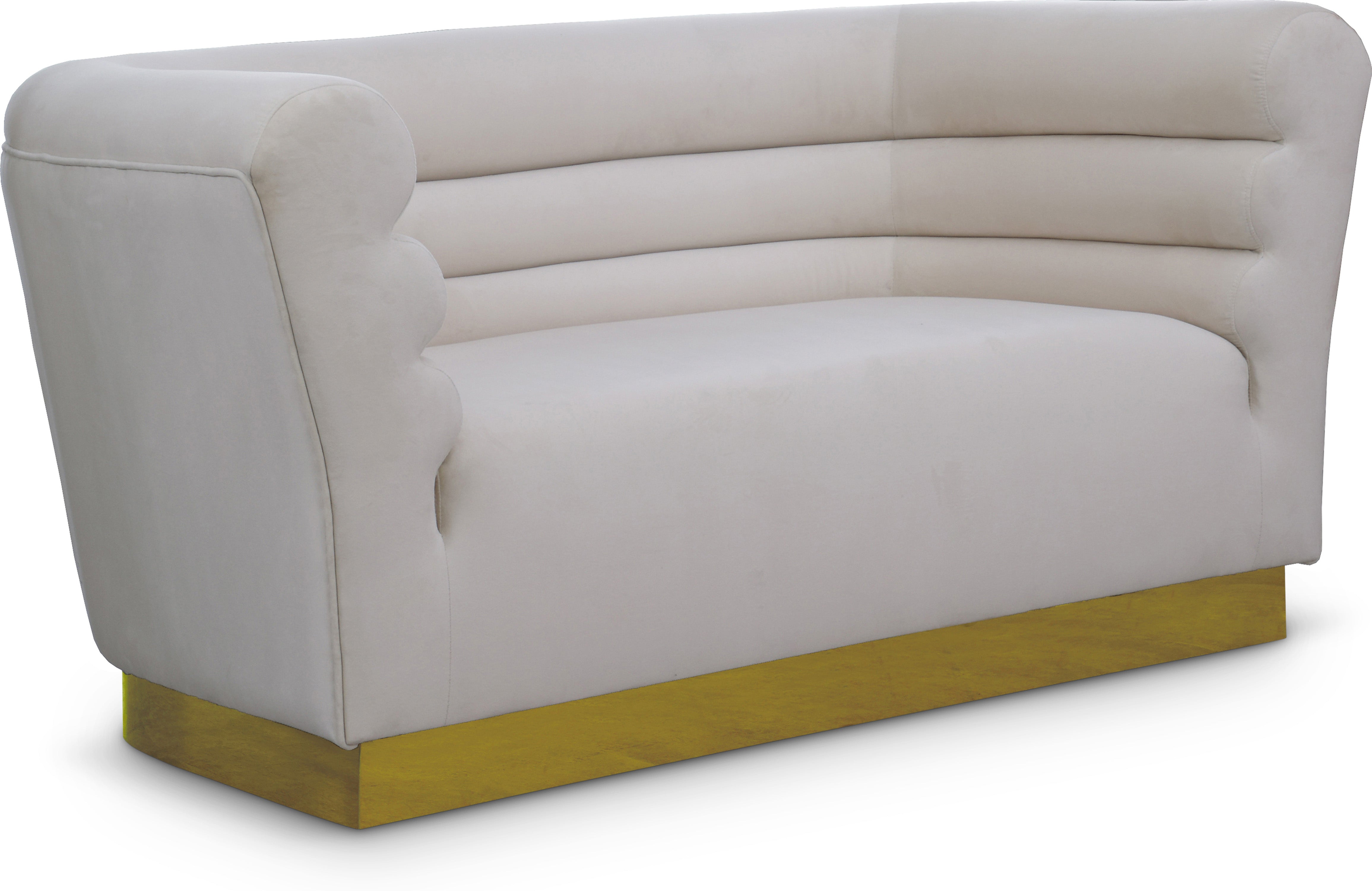 Bellini Velvet Loveseat - Modern Small Sofa for Living Room, Apartment & Office | Soft Upholstered 2-Seater Couch with Sturdy Wooden Legs | Perfect for Cozy Spaces, Small Homes & Reading Nooks