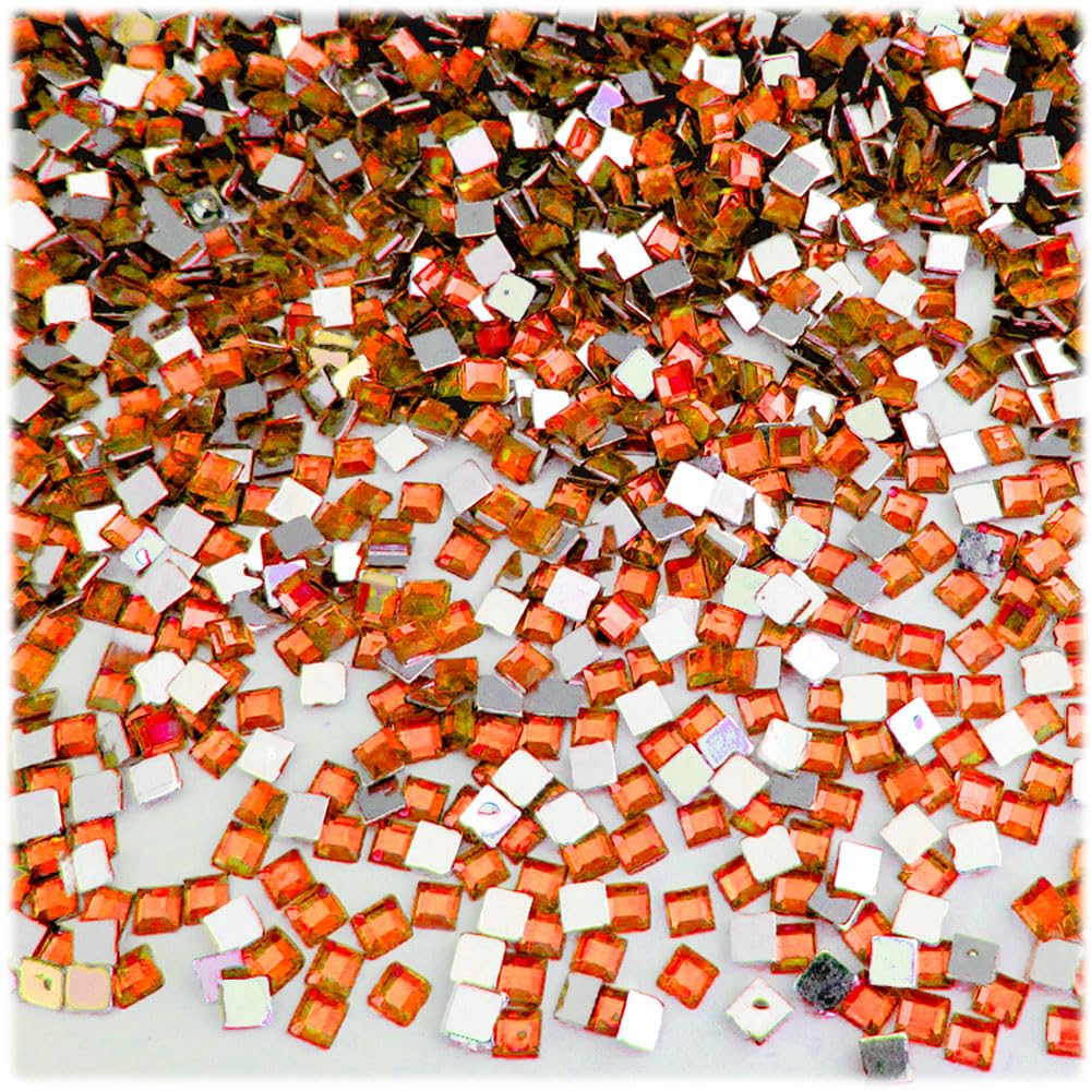 1000pcs 4mm Square Rhinestones Flatback - Ruby Red for DIY Crafts, Jewelry Making, Nail Art, and Home Decor | The Crafts Outlet