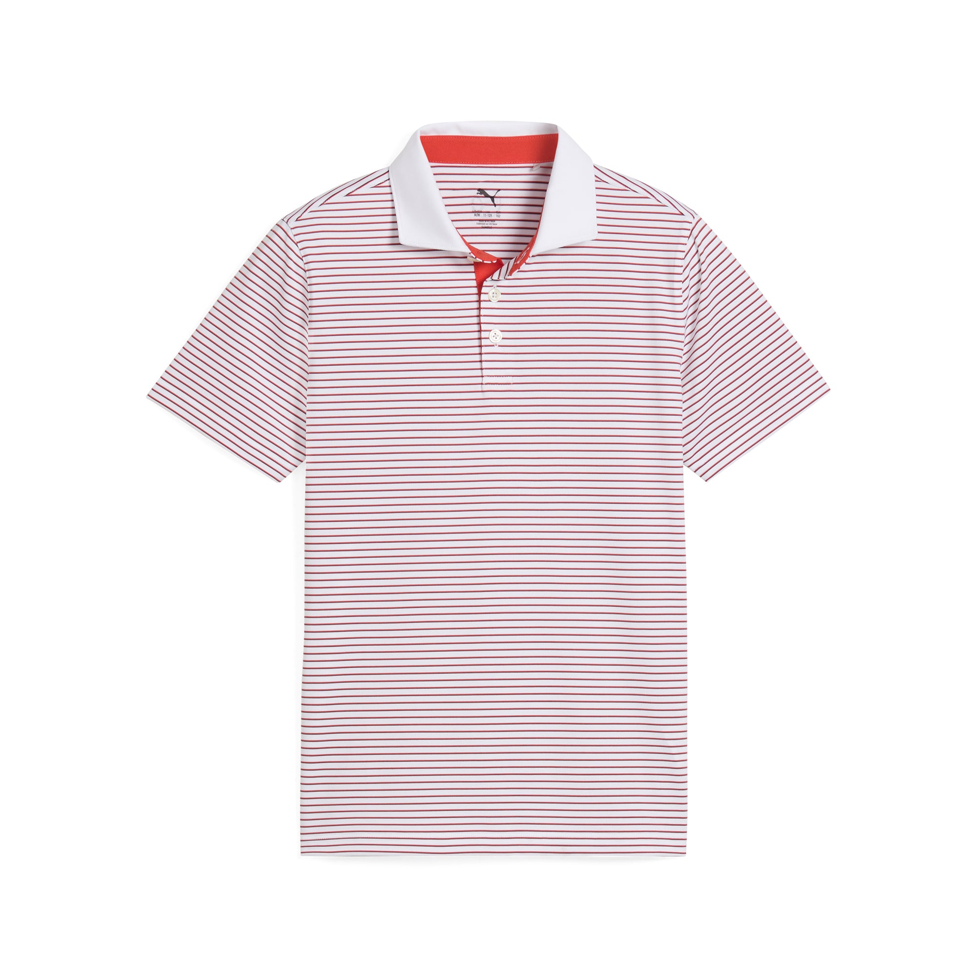 Boys' MATTR Stripe Golf Polo Shirt - Breathable Performance Tee for Junior Golfers & Casual Wear