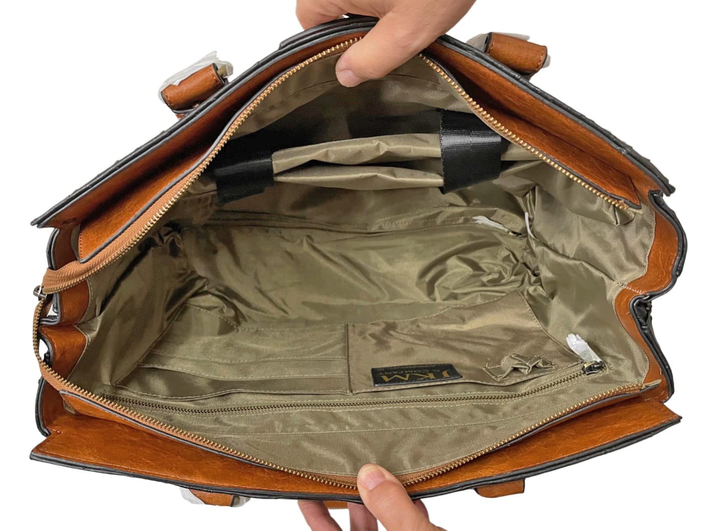 JKM & Company Rolling Tote Briefcase for Laptop, iPad, Tablet - Water-Resistant Computer Carryall Bag for Business Travel, Office Commute & College Students