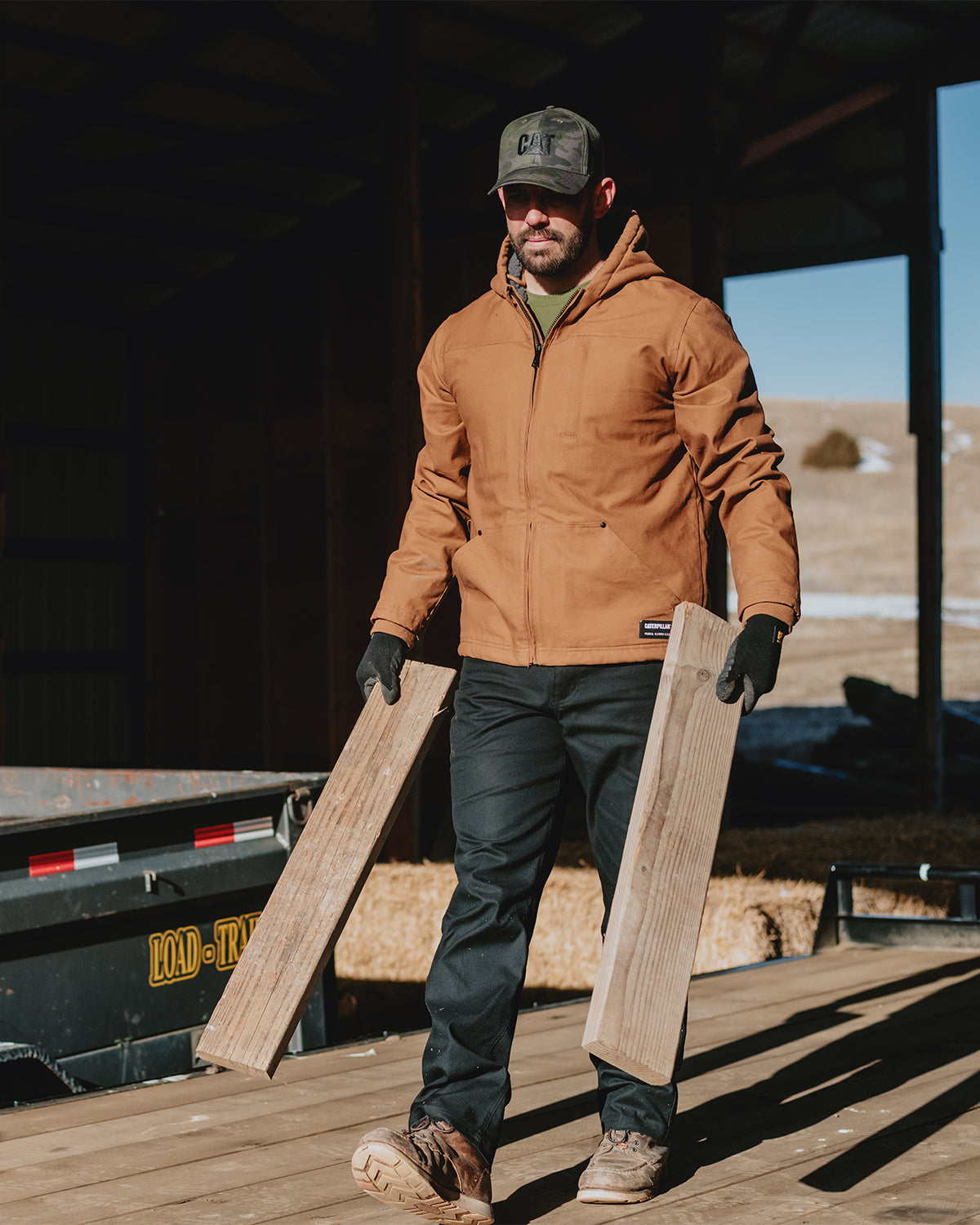 Men's Warm Sherpa Lined Hooded Jacket - Winter Fleece Coat for Outdoor Activities & Casual Wear