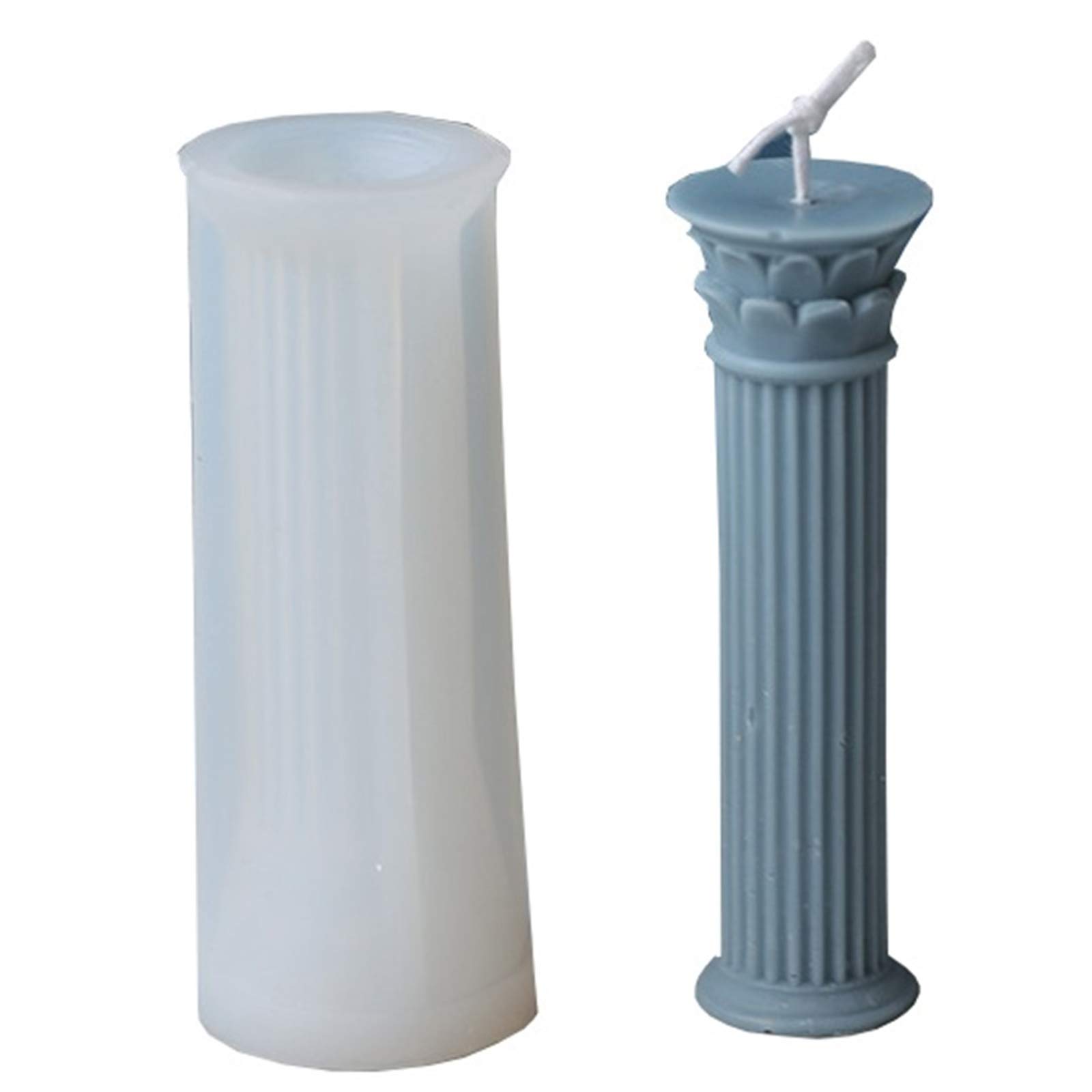 Premium Roman Column Silicone Candle Molds for DIY Beeswax, Soy Wax & Soap Making - Reusable Craft Molds for Home Decor, Wedding Centerpieces & Aromatherapy Candles - YSCEN Candle Making Supplies