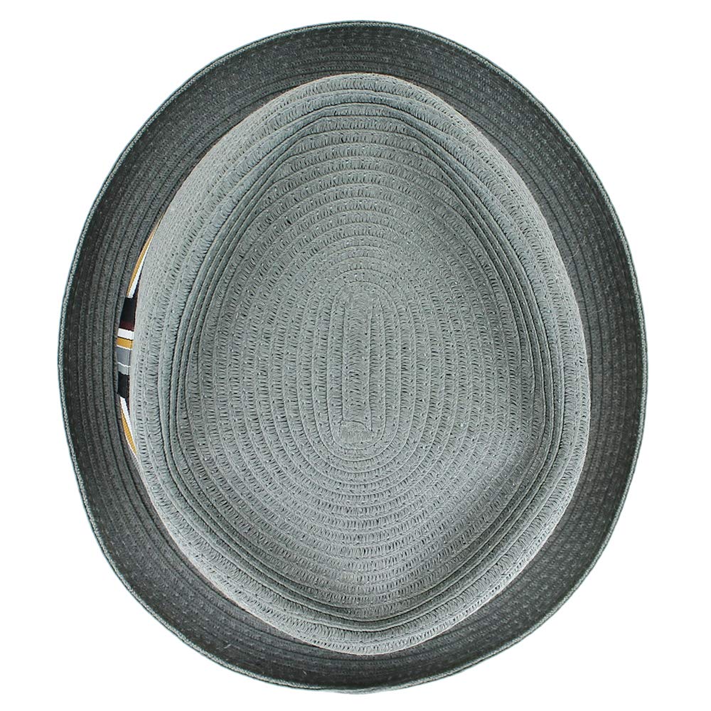 Summer Straw Fedora Hat for Men & Women - Blue, Tan, Black - Beach & Outdoor Wear