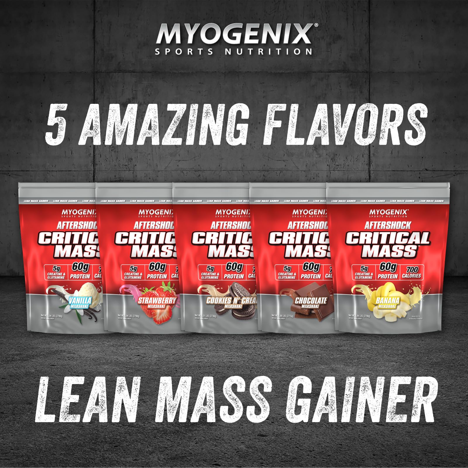 Myogenix Critical Mass - Cookies & Cream Whey Protein Powder for Muscle Gain & Weight Gain, Lactose-Free Anabolic Supplement (6.01 lbs) - Perfect for Post-Workout Recovery & Bodybuilding Nutrition