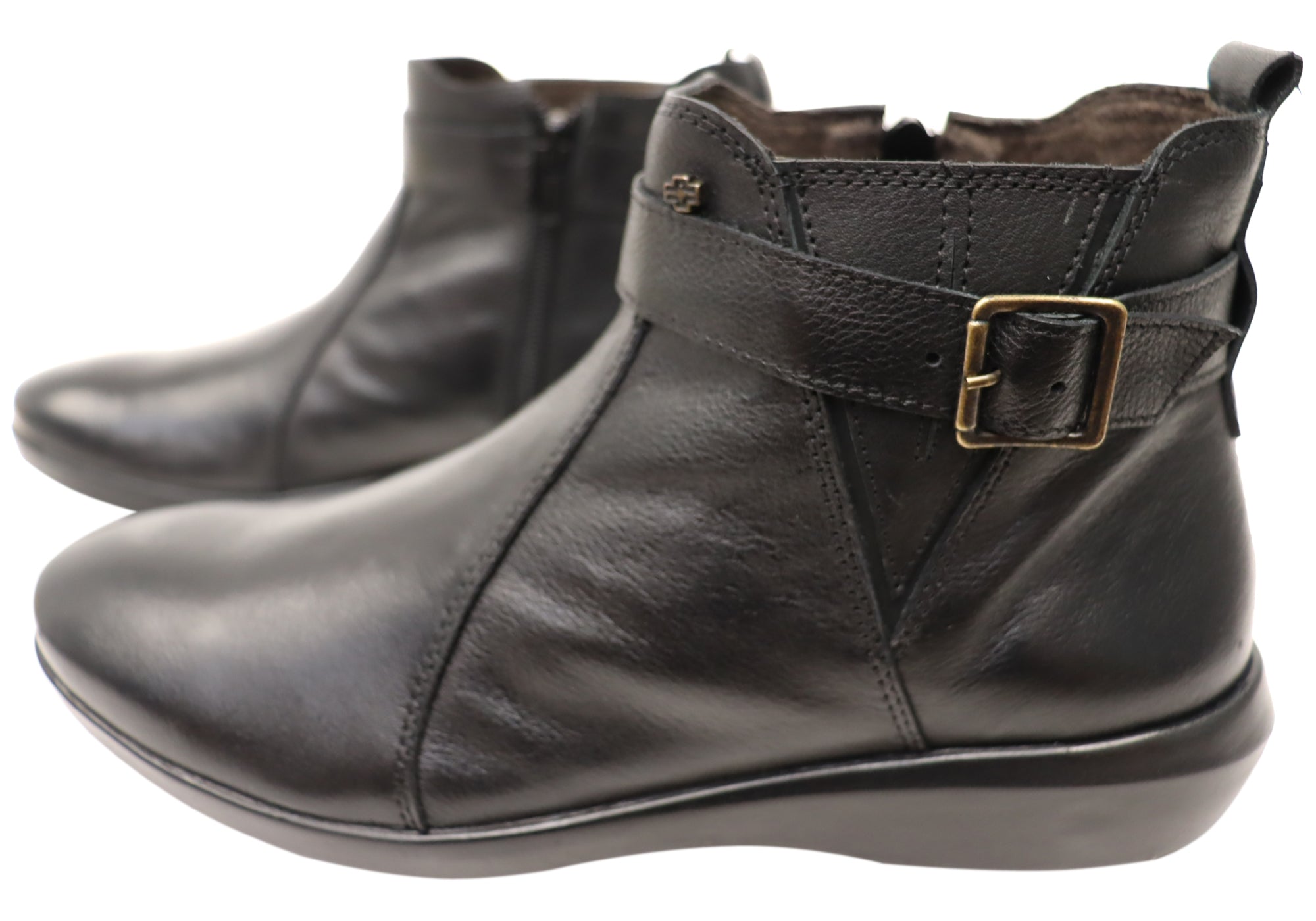 Perlatto Tess Women's Comfortable Leather Ankle Boots - Brazilian Made Leather Booties for Women - Perfect for Office, Casual Outfits and Fall Fashion