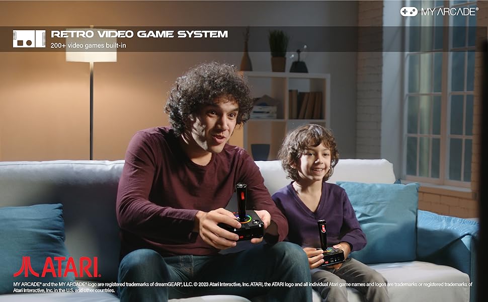 My Arcade Atari GameStation Pro: Retro Video Game Console with 200+ Classic Games & Wireless Joysticks - Perfect for Family Game Nights & Nostalgic Gaming Experience
