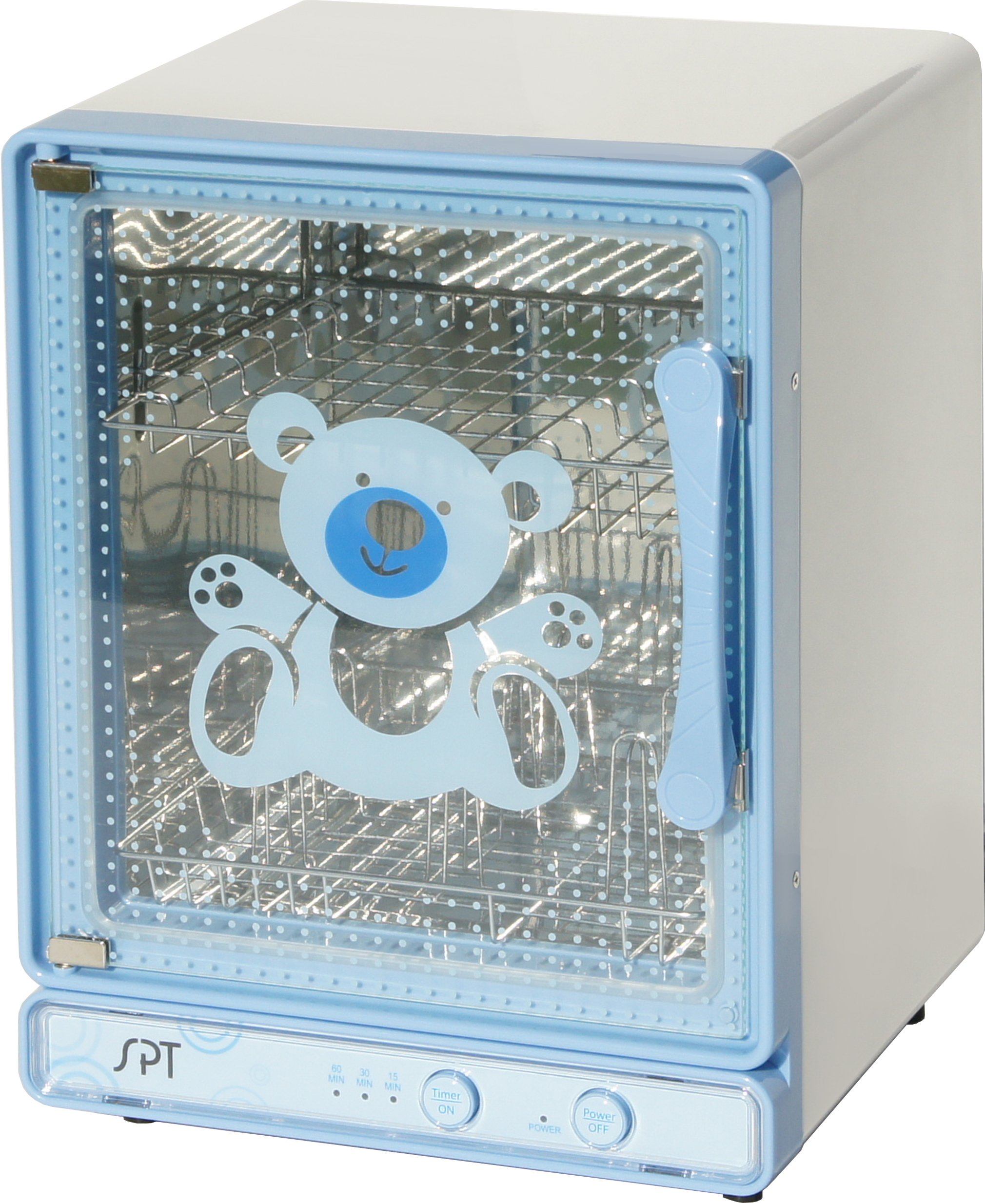 SPT SB-818BA Baby Bottle Sterilizer and Dryer - Electric Bottle Warmer for Infants, Blue | Fast Drying & Sanitizing for Breast Pump Parts, Pacifiers, Baby Bottles (Nursery, Daycare, Travel Use)