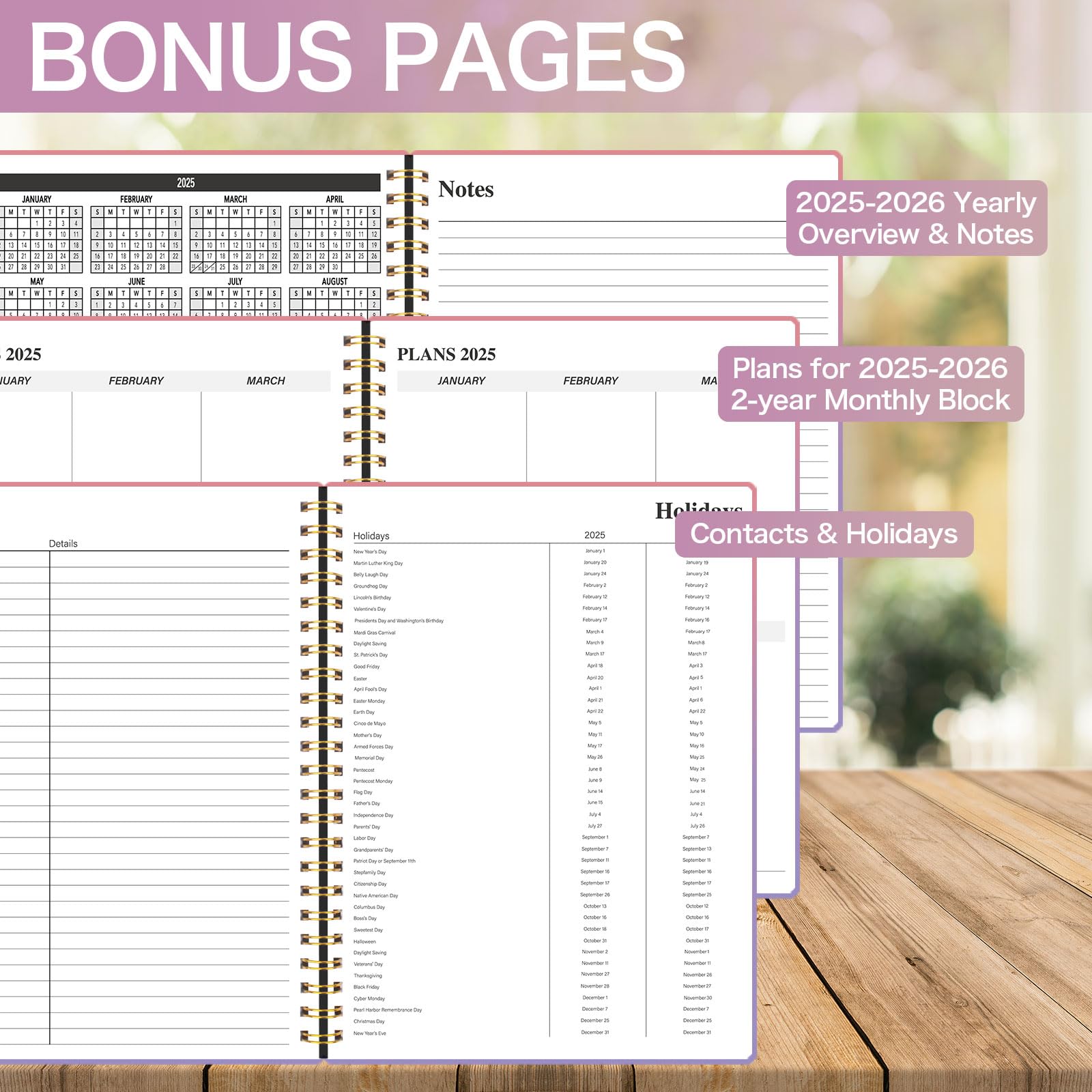 2025-2026 Monthly Planner | 24-Month Calendar (Jan 2025 - Dec 2026) | 7.4