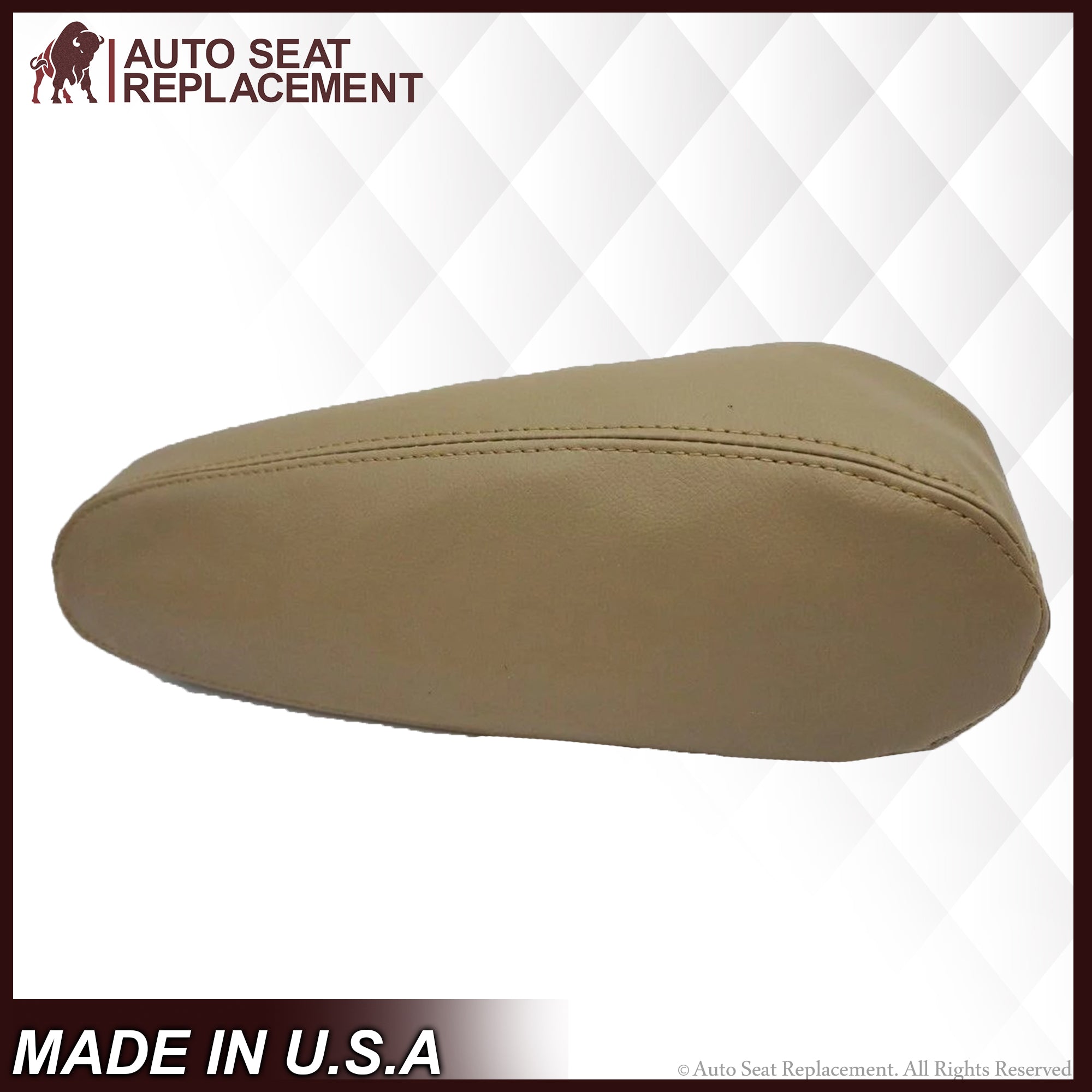 2000-2007 Chevy Silverado Avalanche GMC Sierra Armrest Cover - Tan Leather Replacement - Comfort Upgrade for Truck & SUV Drivers (Perfect for Road Trips & Daily Commute)