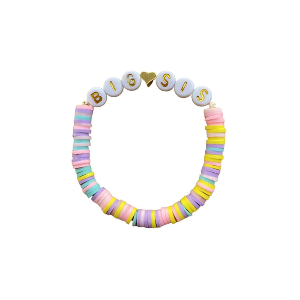 Big Sister Bracelet - Colorful Clay Beads Jewelry for Girls | Sister Gift Idea | Perfect for Announcements, Birthdays & Special Occasions
