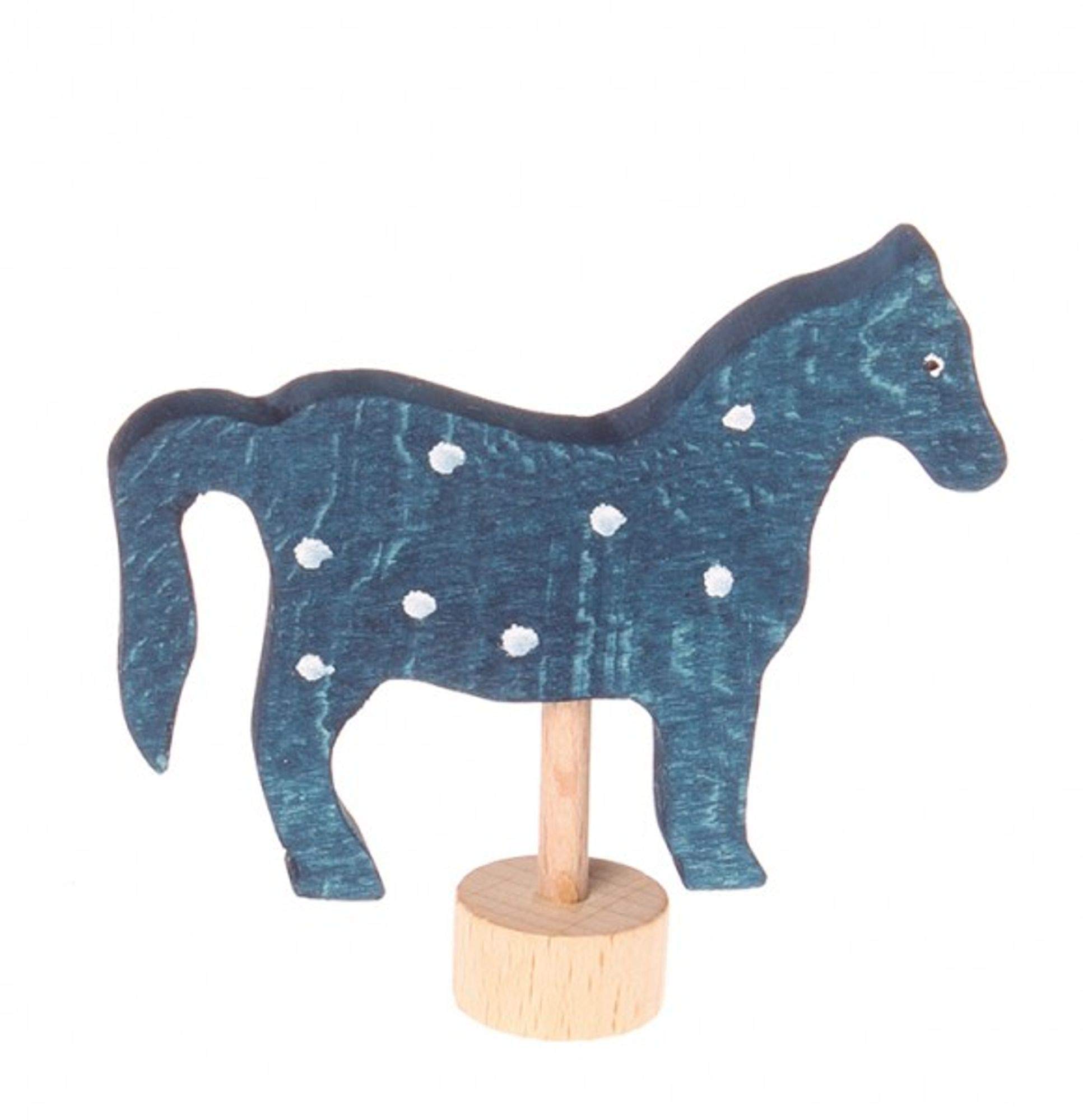 Grimm's Purple-Red Wooden Horse Statue - Handcrafted Home Decor for Nursery, Living Room & Office | Unique Gift Idea for Kids & Adults