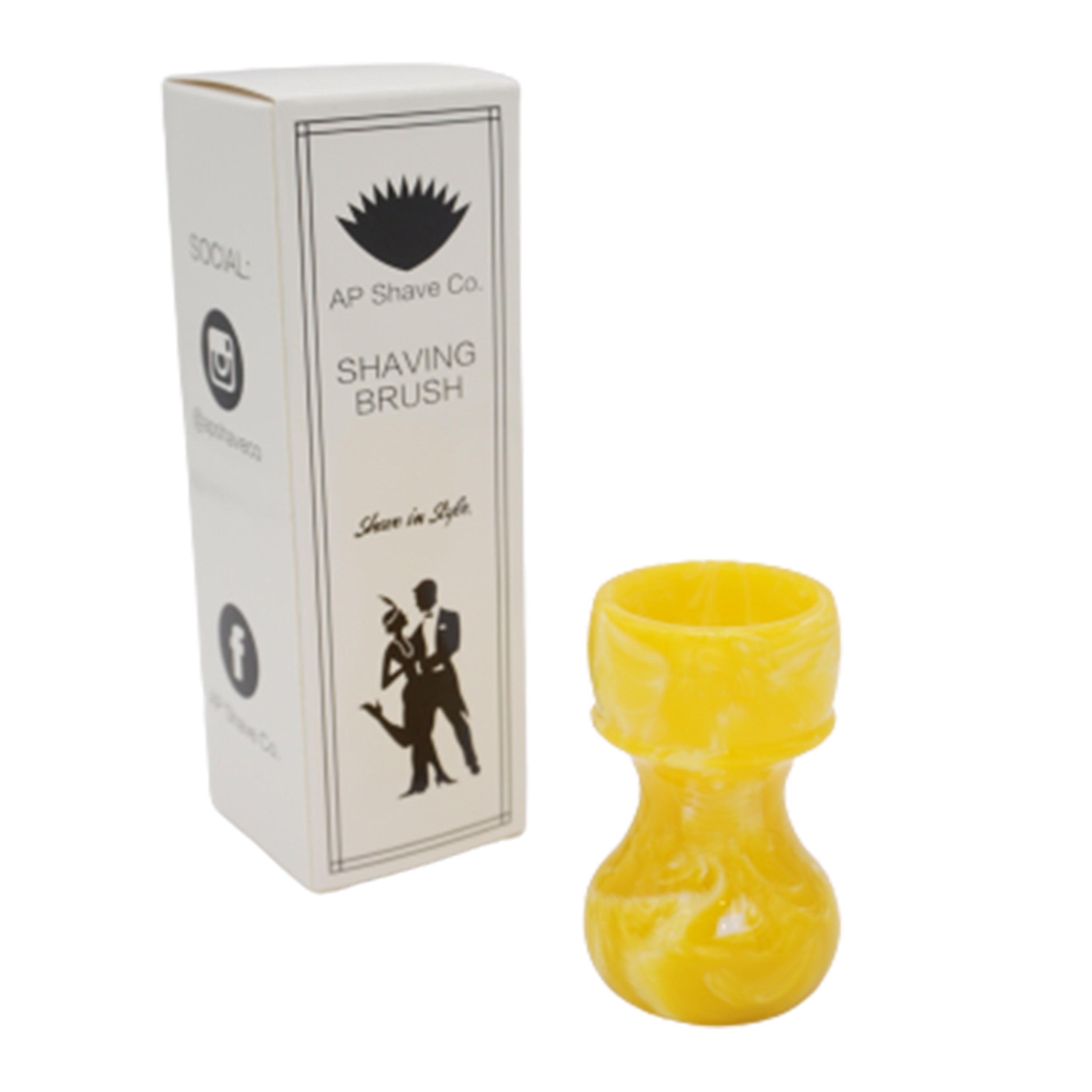 Premium Lemon Drop Handcrafted Shaving Brush Handle - Fits 28mm & 30mm Knots - Perfect for Wet Shaving & Grooming Gifts for Men