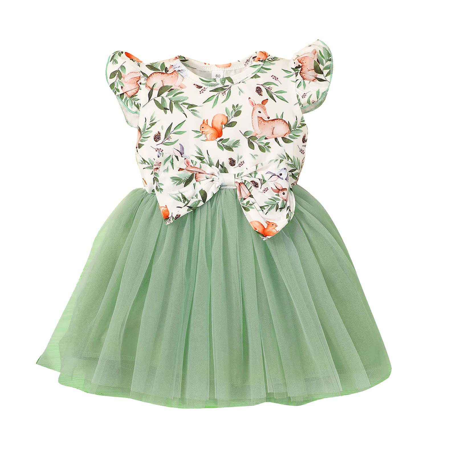 Toddler Baby Girls Clothes Set - Cute Butterfly Print Beach Outfits with Fly Sleeves | Perfect for Summer Playdates, Vacations & Photoshoots