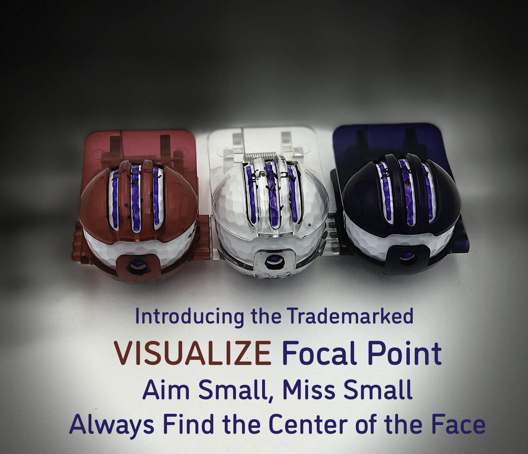 VISUALIZE Tri-Line Golf Ball Marker - High Precision Alignment Tool for Putting & Driving - Includes Marking Pens - Perfect for Practice & Tournament Play