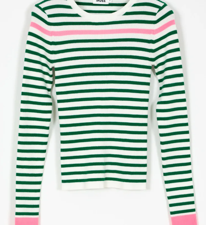 INDEE Ribbed Long Sleeve Pullover Top - Women's Size 10 L - Soft Stretch Knit Sweater for Fall & Winter Layering | Casual Office Wear & Weekend Outfits