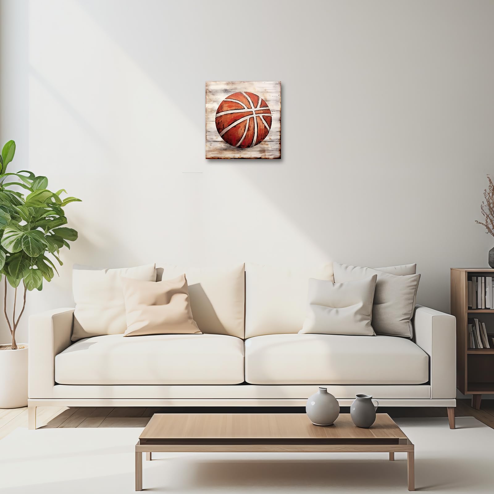 Basketball Wall Art Prints - Inspirational Sports Canvas Posters for Boys Room, Bedroom, Living Room, Gym & Office Decor - 24x24 Inch - Perfect for Basketball Lovers & Sports Themed Spaces