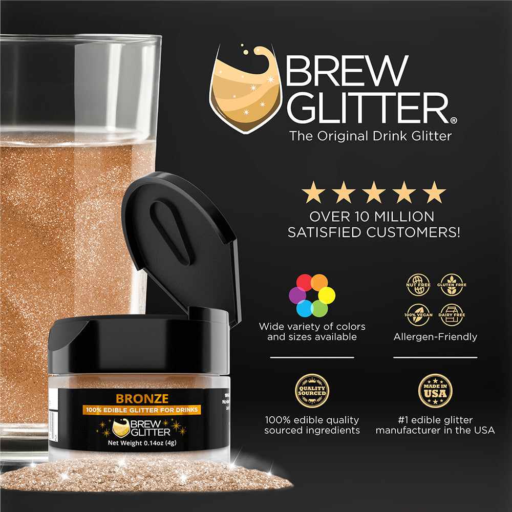 Bronze Brew Glitter® Necker Scarf - Bulk Wholesale for Women & Men | Perfect for Festivals, Parties, and Fashion Accessories