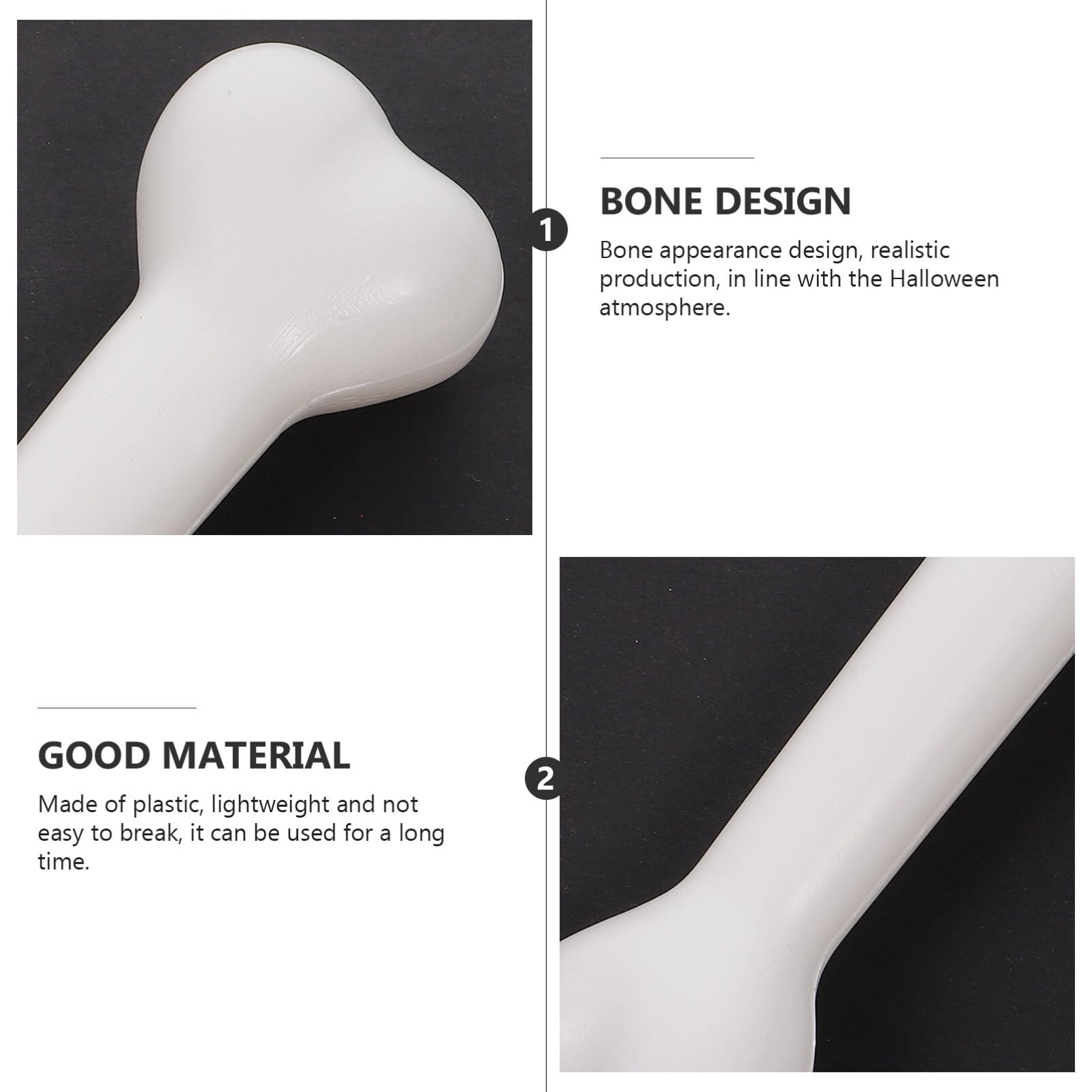 Amosfun Halloween Props - Realistic Plastic Human Skeleton & Dog Bone Models - Scary Party Decorations for Halloween, Cosplay, Haunted House, and Themed Events