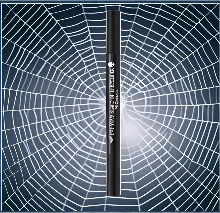 BLACK Cobweb Stamp & Seal Liner - One Size - Perfect for Halloween Decorations, Party Supplies & Spooky Home Decor