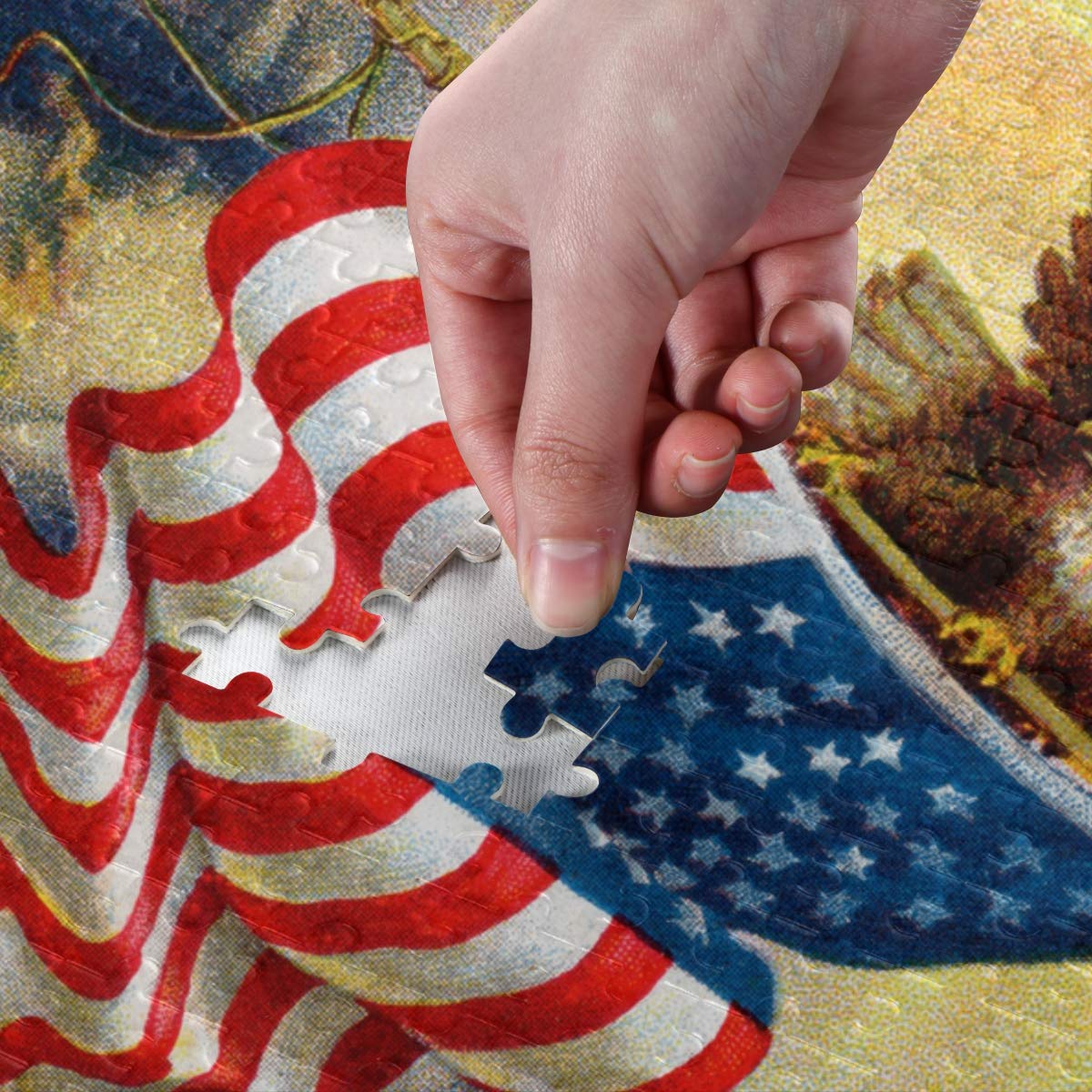 ALAZA 500-Piece Jigsaw Puzzle for Adults - American Flag & Bald Eagle Design - Buffalo Games - Perfect for Home Decor, Family Game Night & Stress Relief